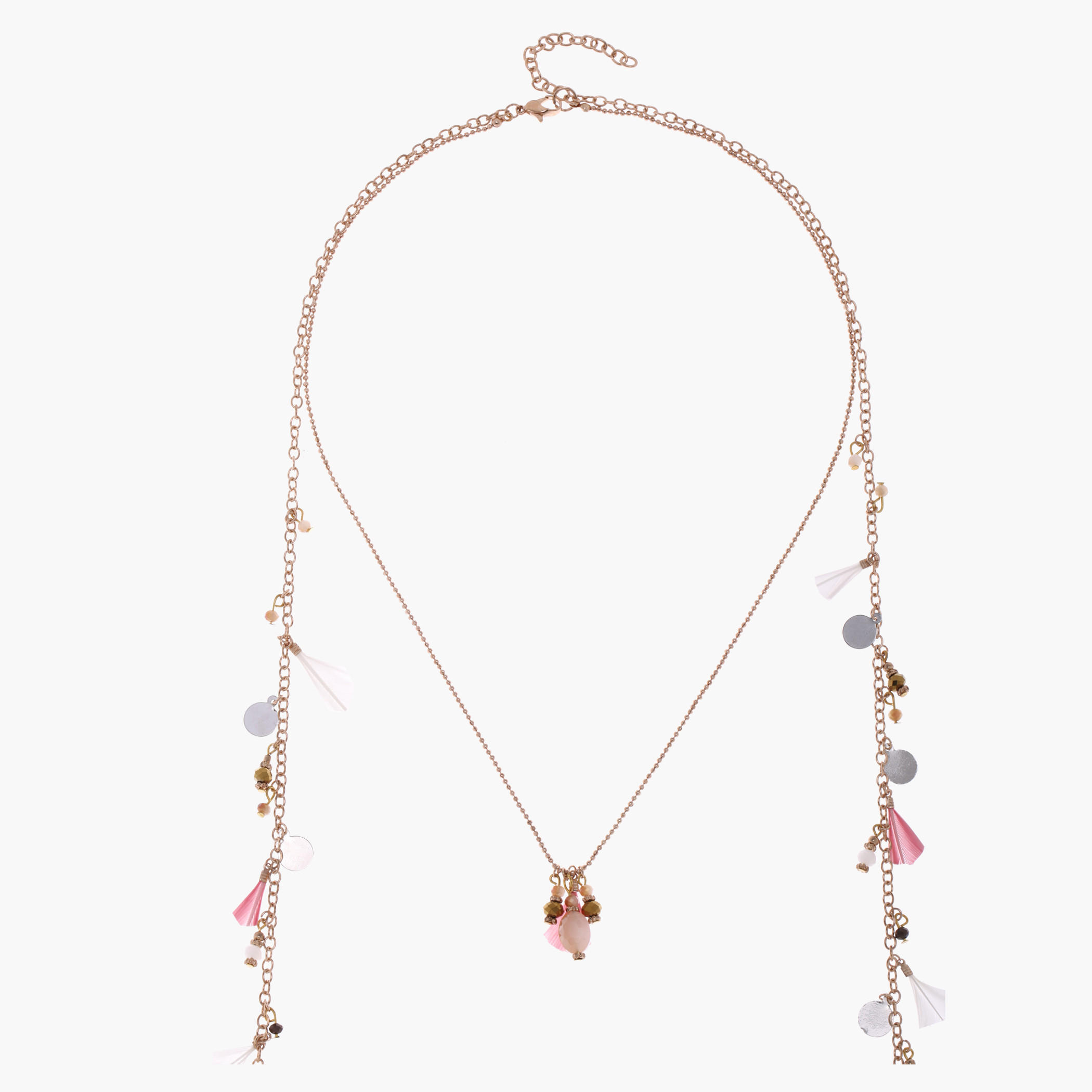 Multi Chain Necklace with Lobster Clap Fastening-women-watchesandjewellery-jewellery-necklacesandpendants-image-1