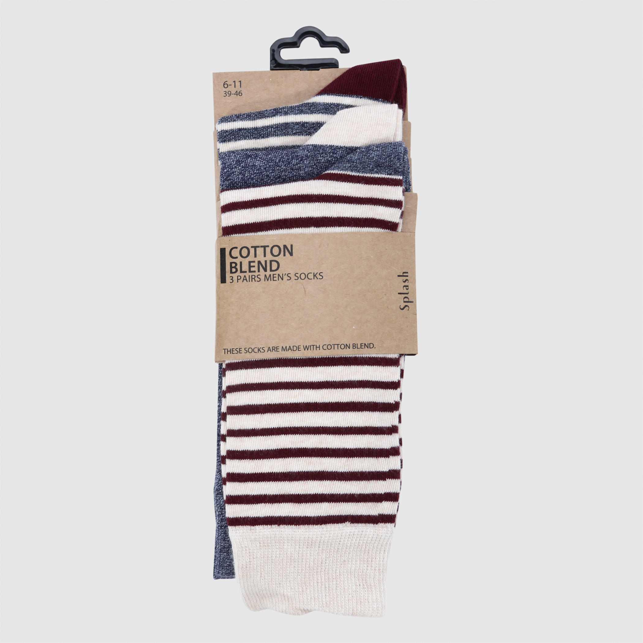 Crew Length Socks - Set of 3-men-socks-image-1