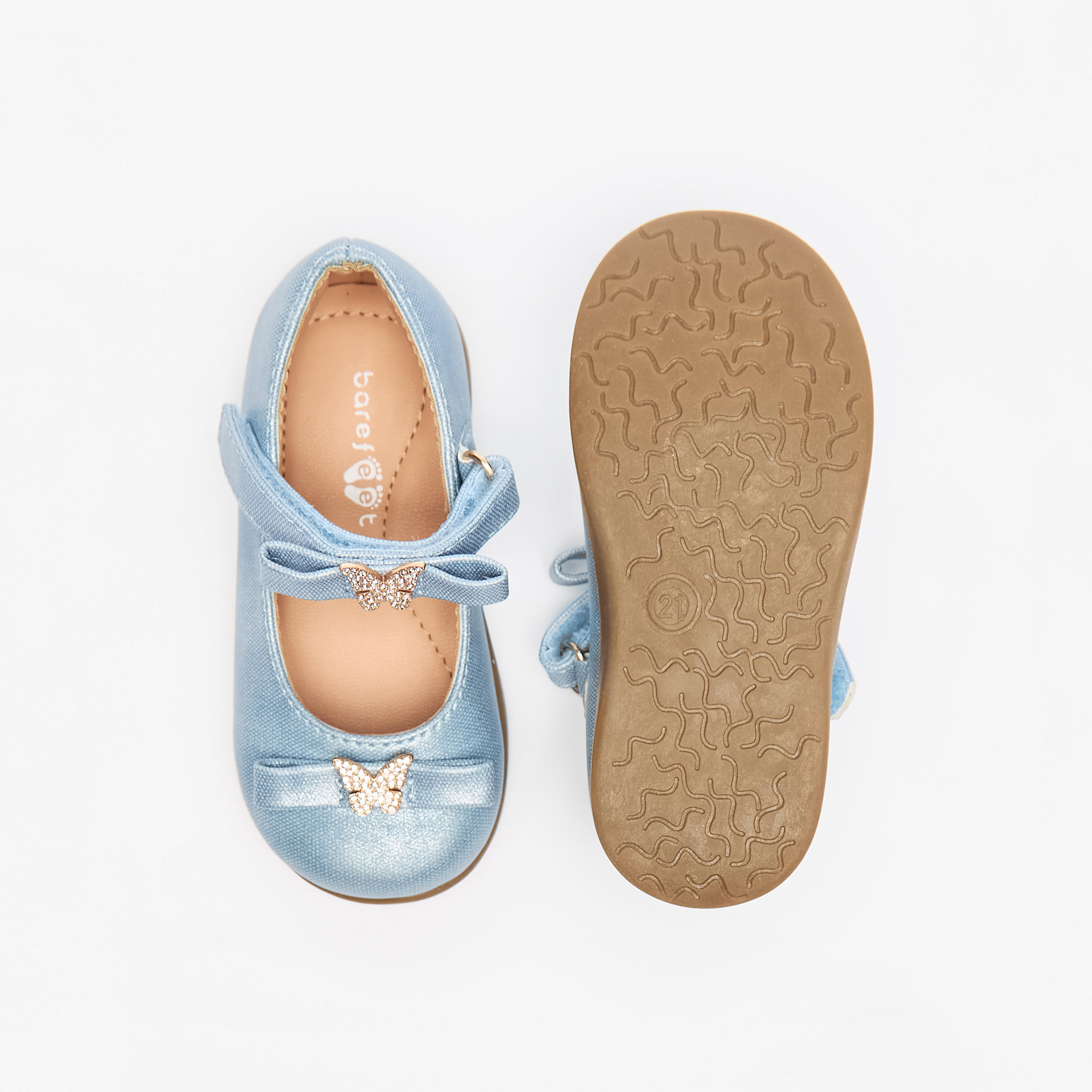 حذاء ماري جين خفيف الوزن بشريط إغلاق لاصق وحُلية فراشة من بيرفيت-girls-shoes-maryjanes-image-9