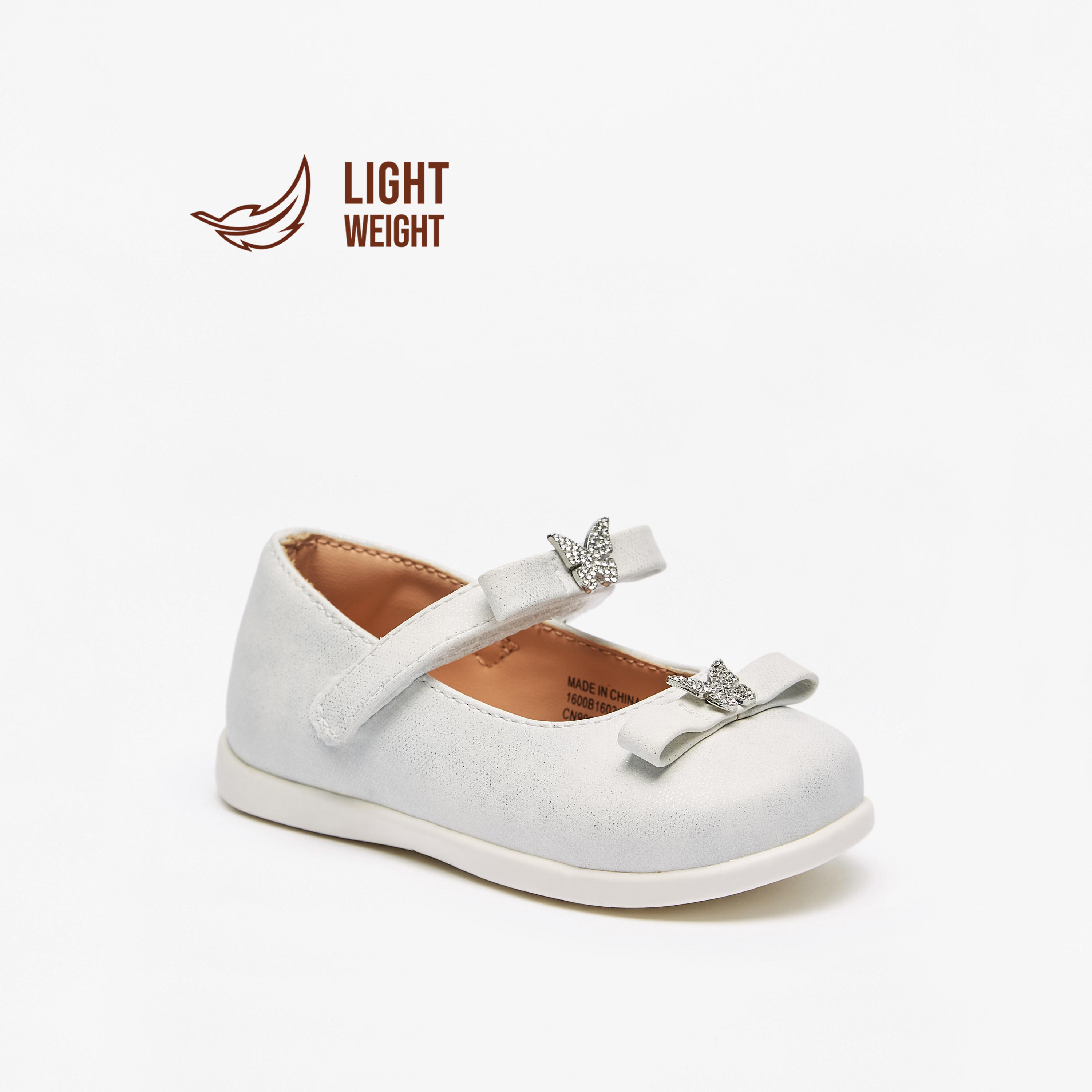 Barefeet Butterfly Accent Lightweight Mary Jane Shoes with Hook and Loop Closure-girls-shoes-maryjanes-image-1