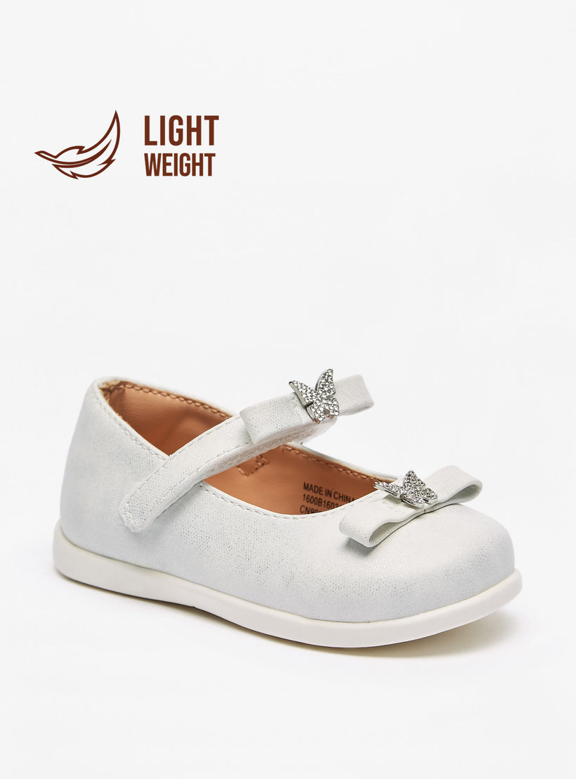 Barefeet Butterfly Accent Lightweight Mary Jane Shoes with Hook and Loop Closure-girls-shoes-maryjanes-image-1