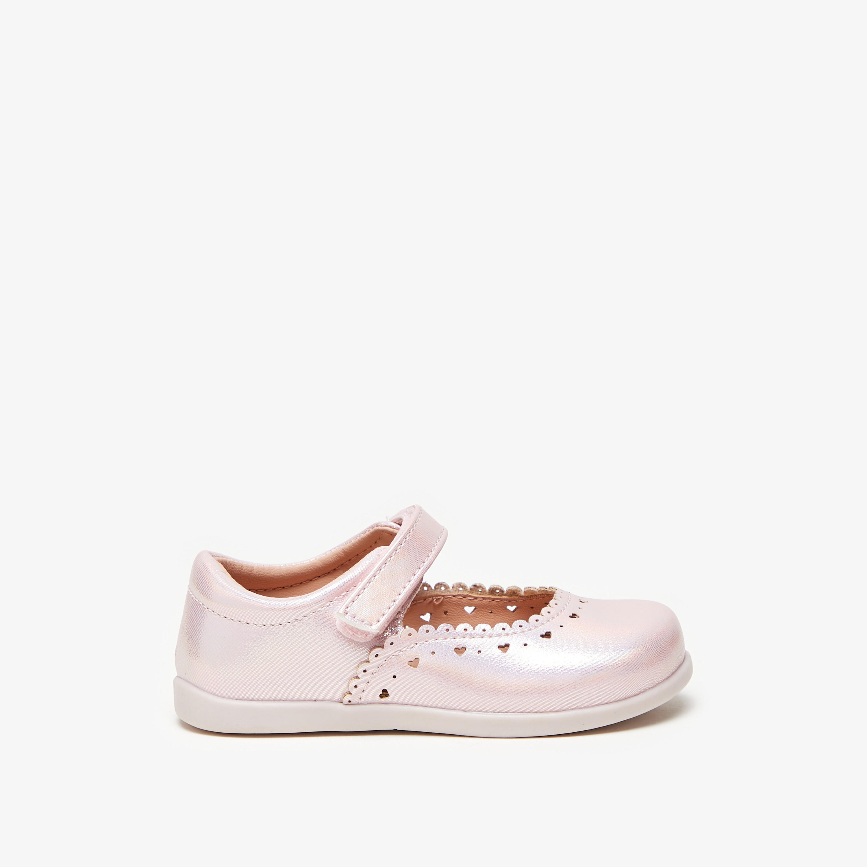 Barefeet Laser Cut Mary Jane Shoes with Hook and Loop Closure-baby-girls-shoes-closedshoes-image-5