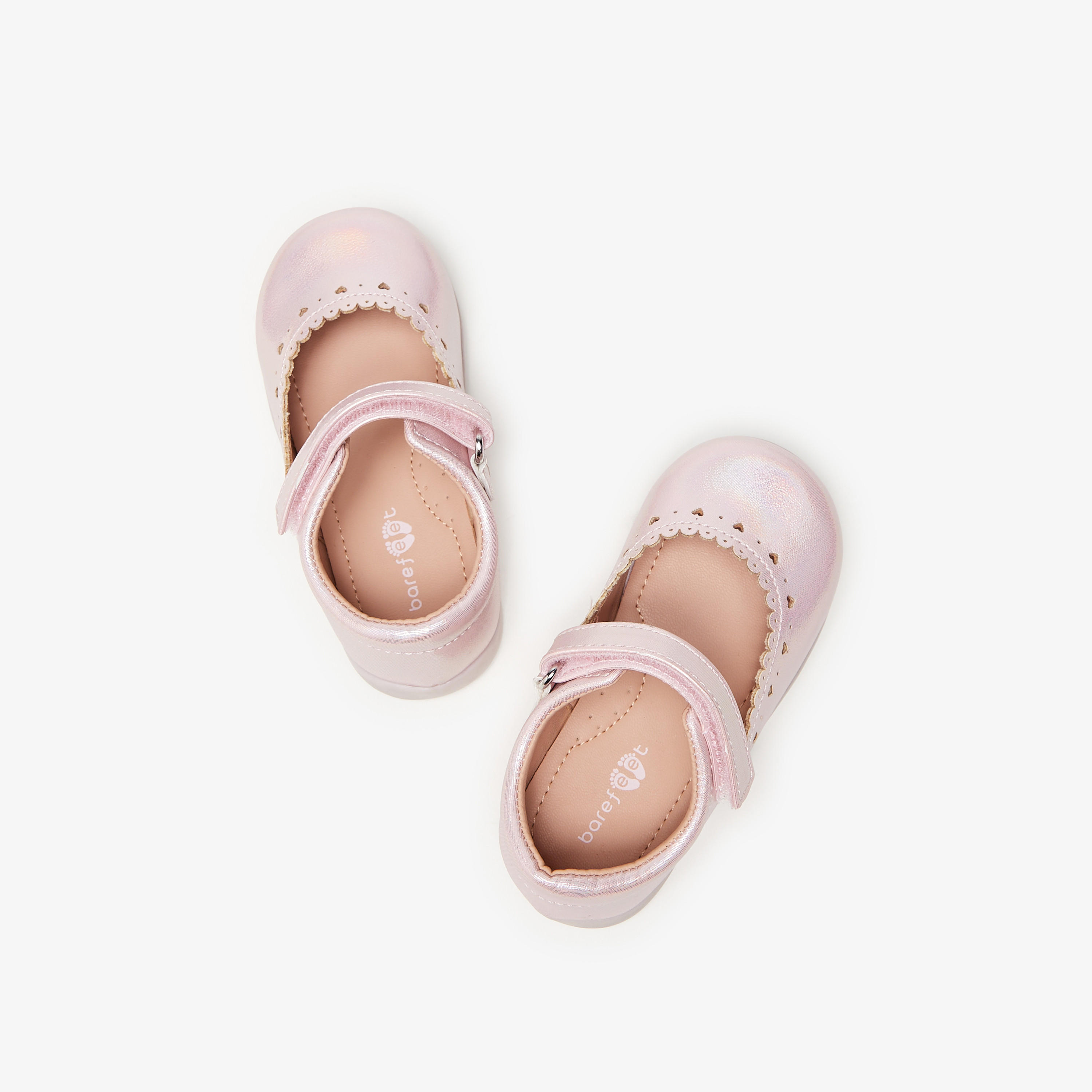 Barefeet Laser Cut Mary Jane Shoes with Hook and Loop Closure-baby-girls-shoes-closedshoes-image-6