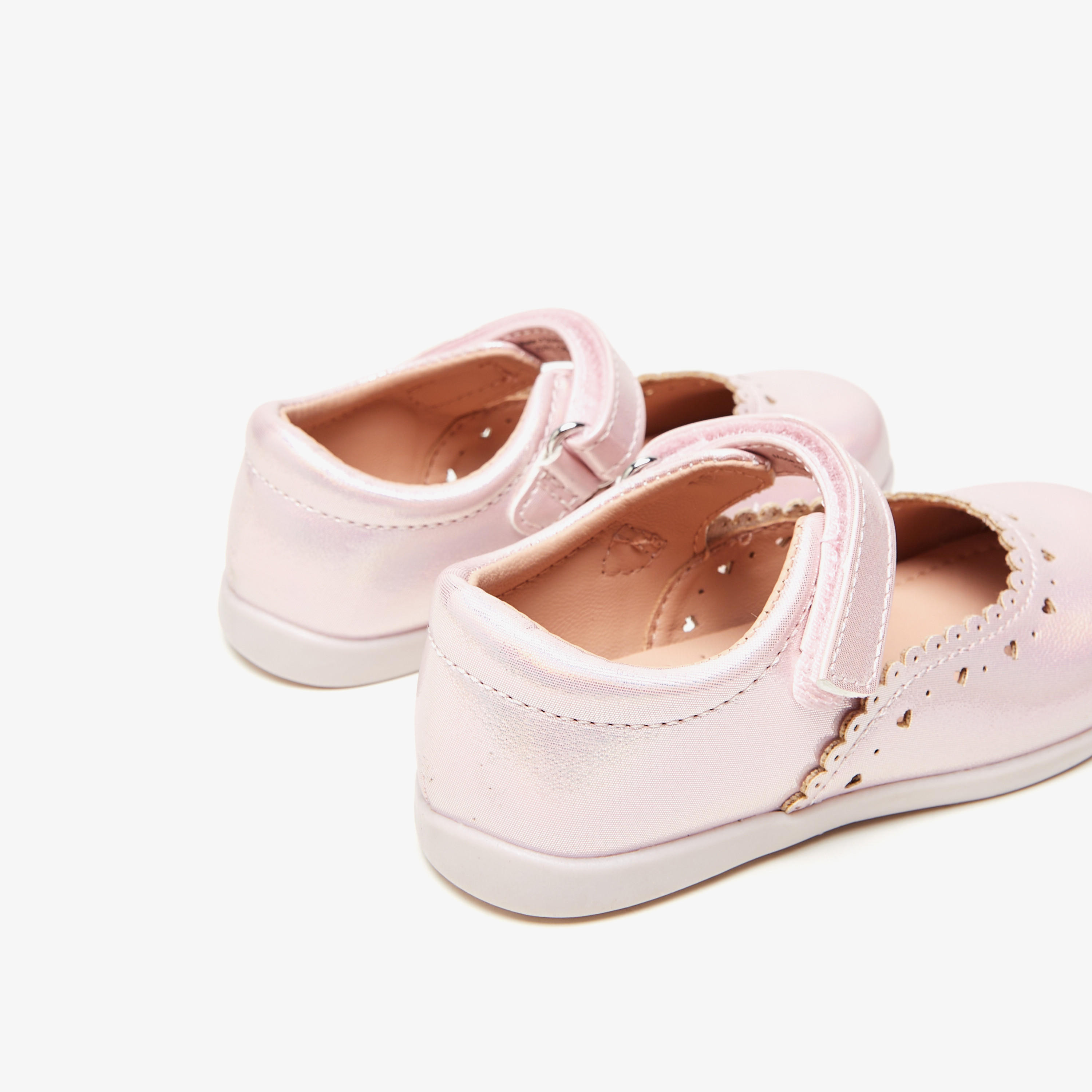 Barefeet Laser Cut Mary Jane Shoes with Hook and Loop Closure-baby-girls-shoes-closedshoes-image-7