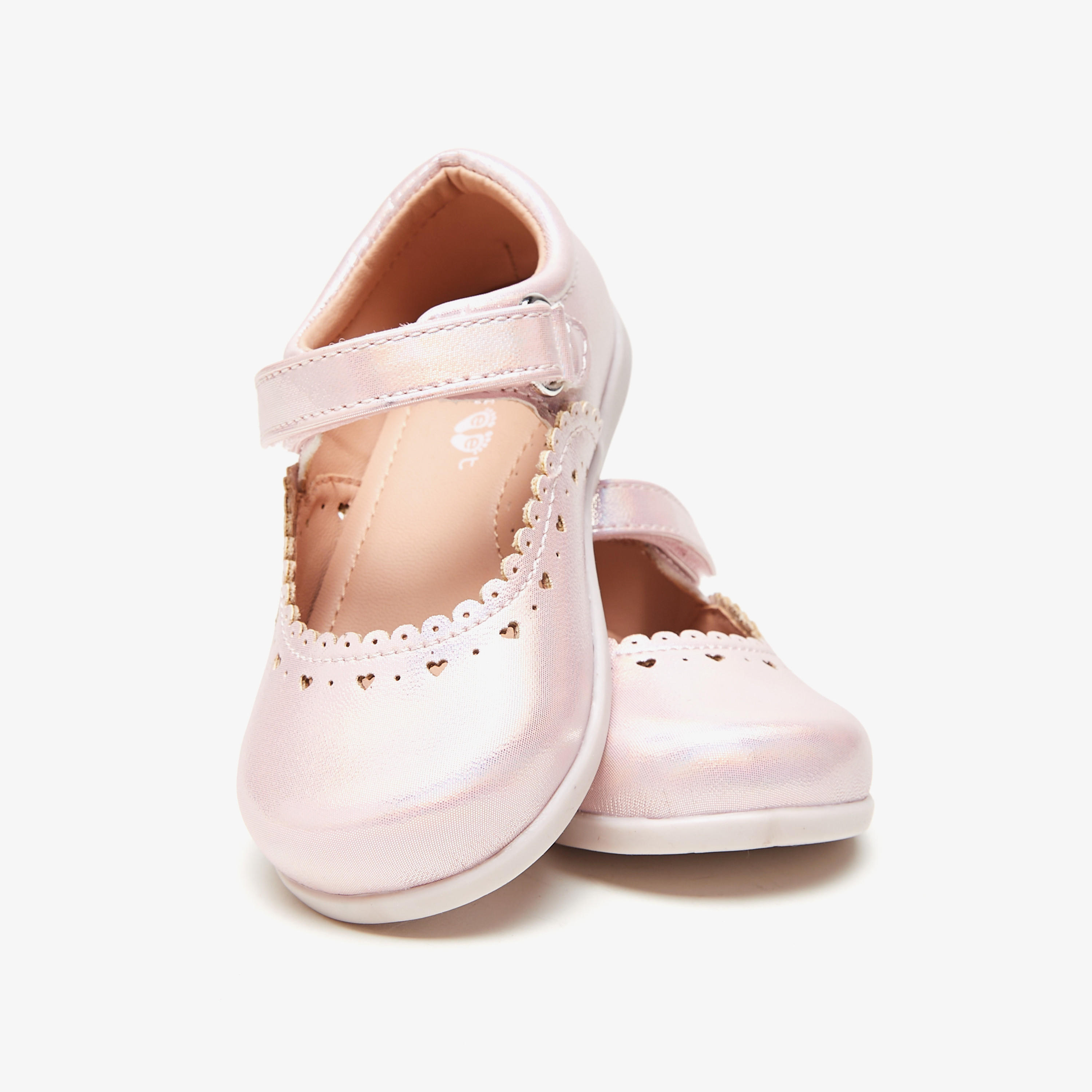Barefeet Laser Cut Mary Jane Shoes with Hook and Loop Closure-baby-girls-shoes-closedshoes-image-8