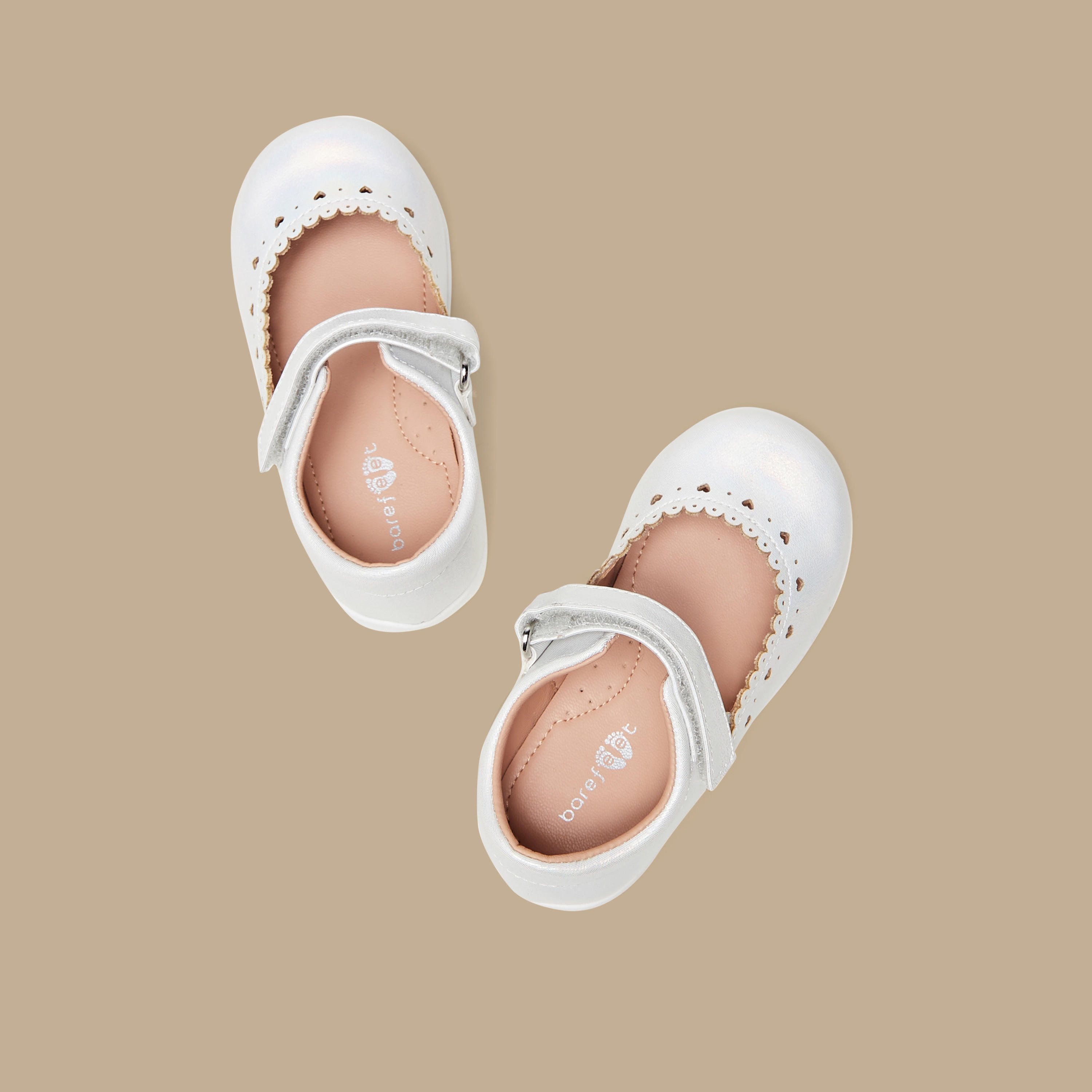 Barefeet Laser Cut Mary Jane Shoes with Hook and Loop Closure-baby-girls-shoes-closedshoes-image-2