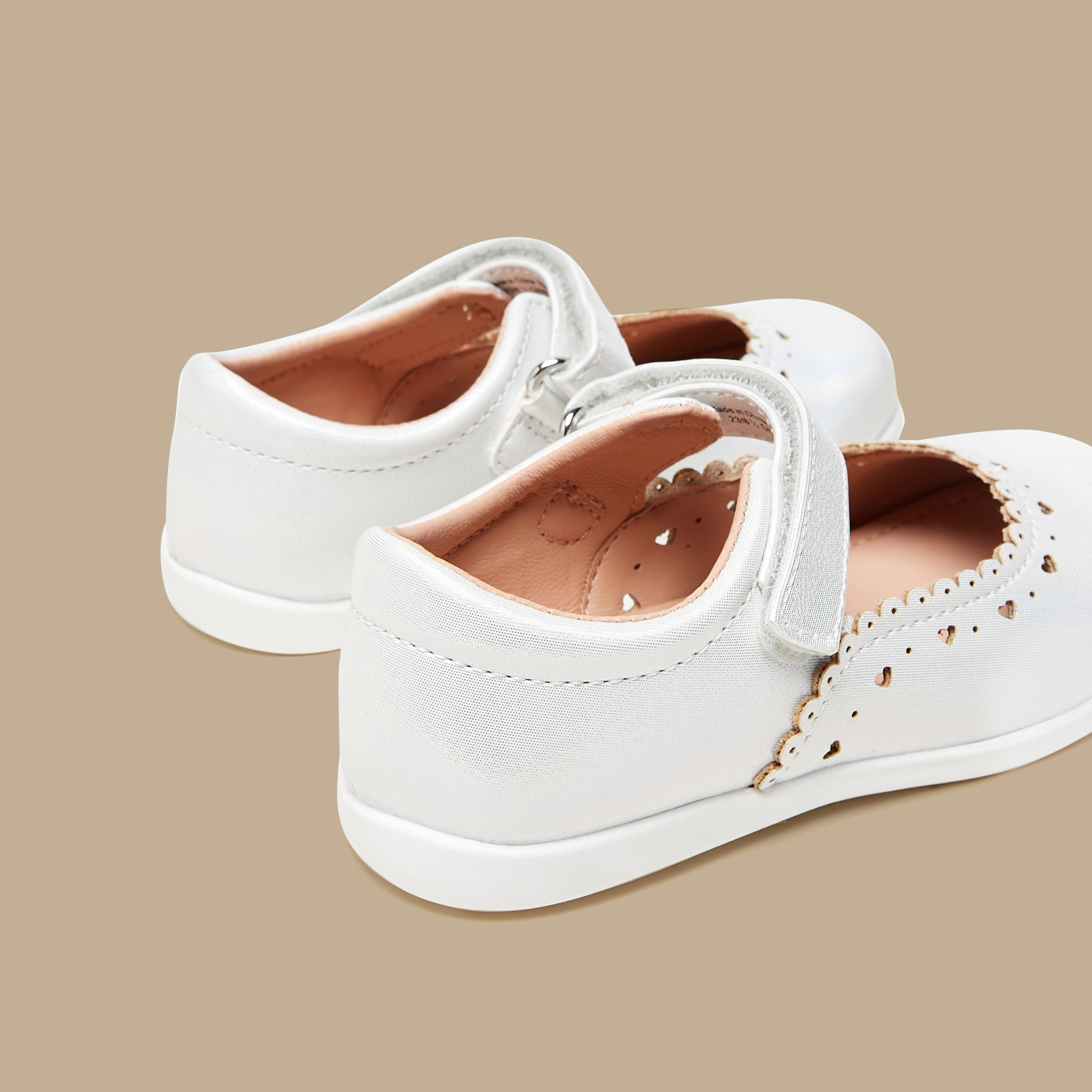 Barefeet Laser Cut Mary Jane Shoes with Hook and Loop Closure-baby-girls-shoes-closedshoes-image-3