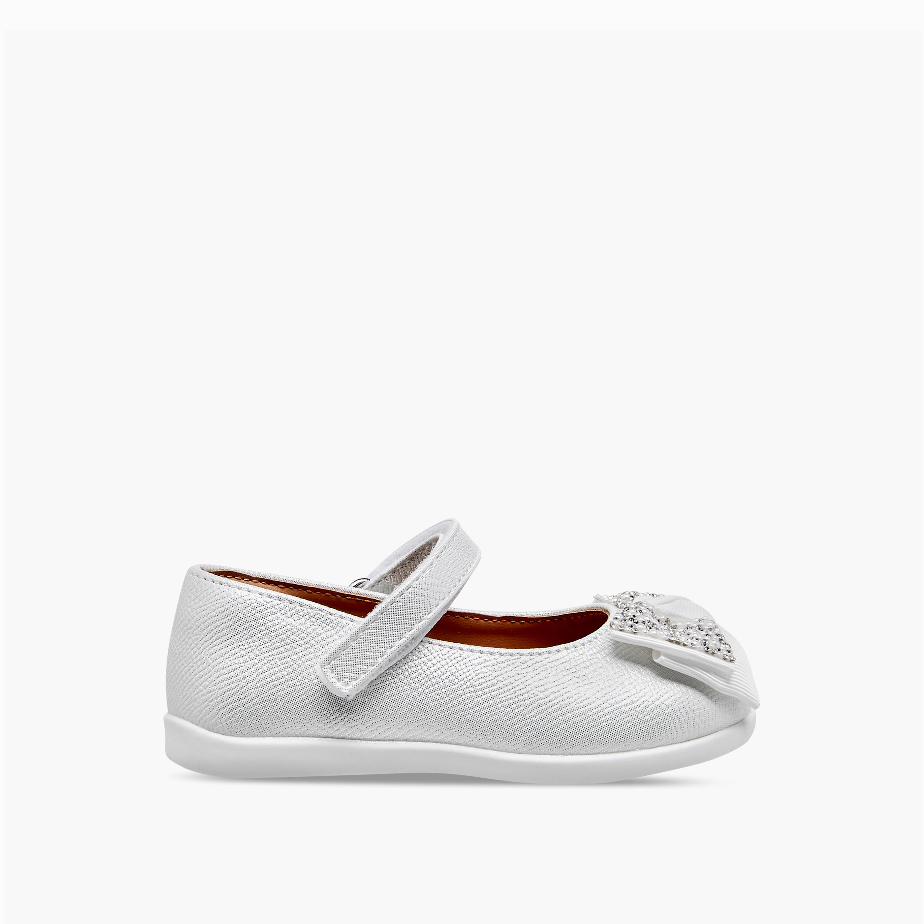 Barefeet Bow Embellished Mary Jane Shoes with Hook and Loop Closure-girls-shoes-maryjanes-image-3