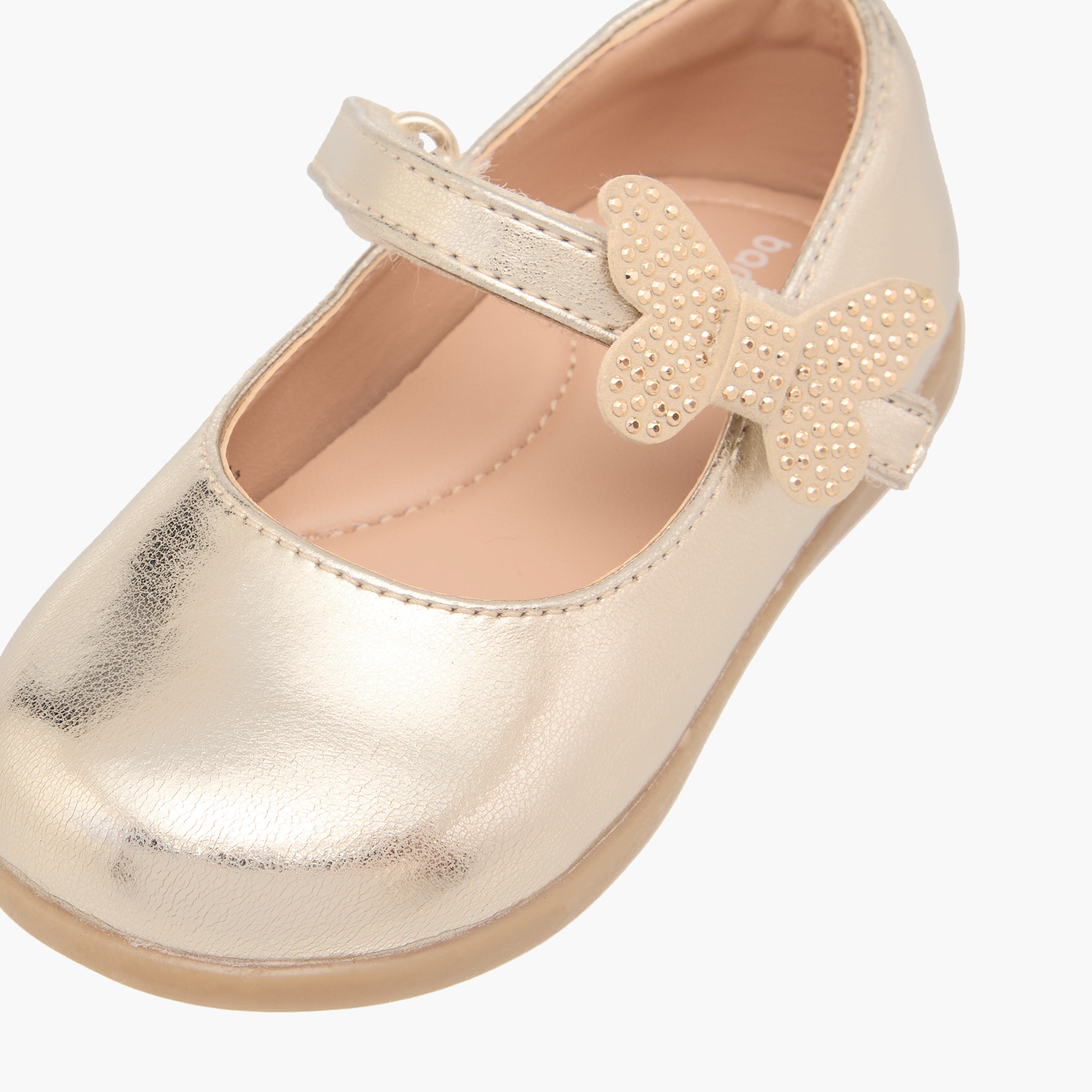 Barefeet Butterfly Accent Mary Jane Shoes with Hook and Loop Closure-girls-shoes-maryjanes-image-6