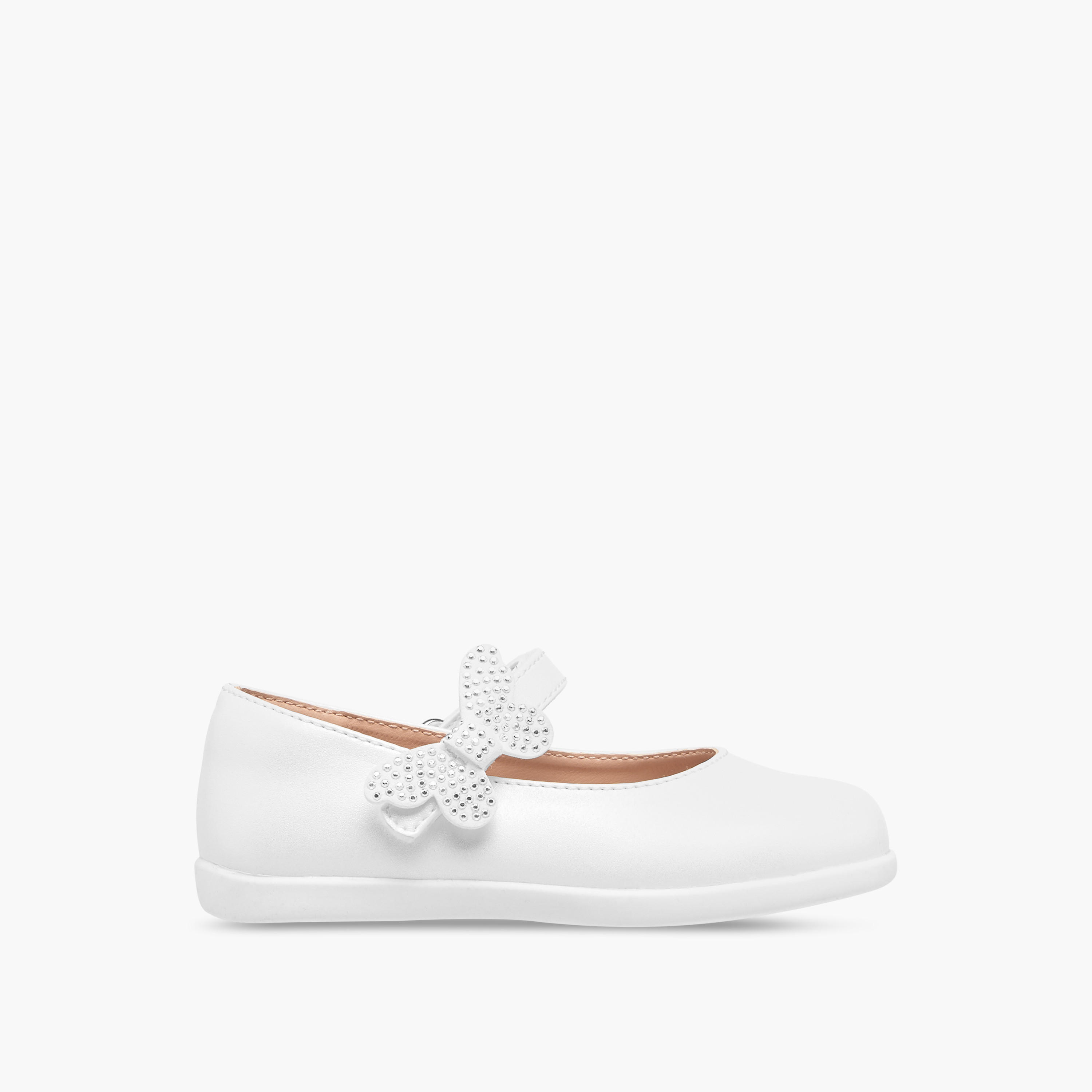 Barefeet Butterfly Accent Mary Jane Shoes with Hook and Loop Closure-girls-shoes-maryjanes-image-3
