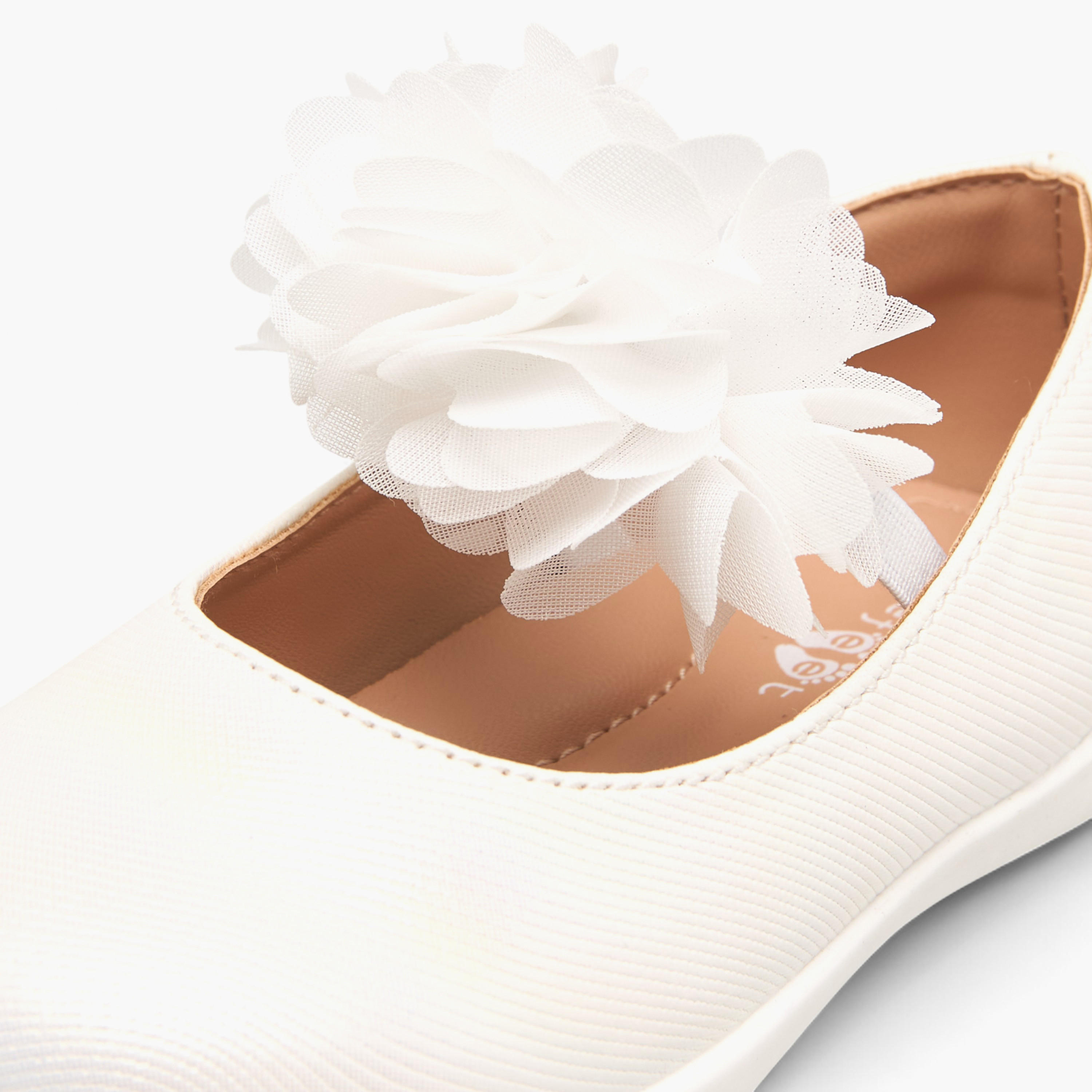 حذاء ماري جين مزين بأزهار مع حزام مطاطي من بيرفيت-girls-shoes-maryjanes-image-4
