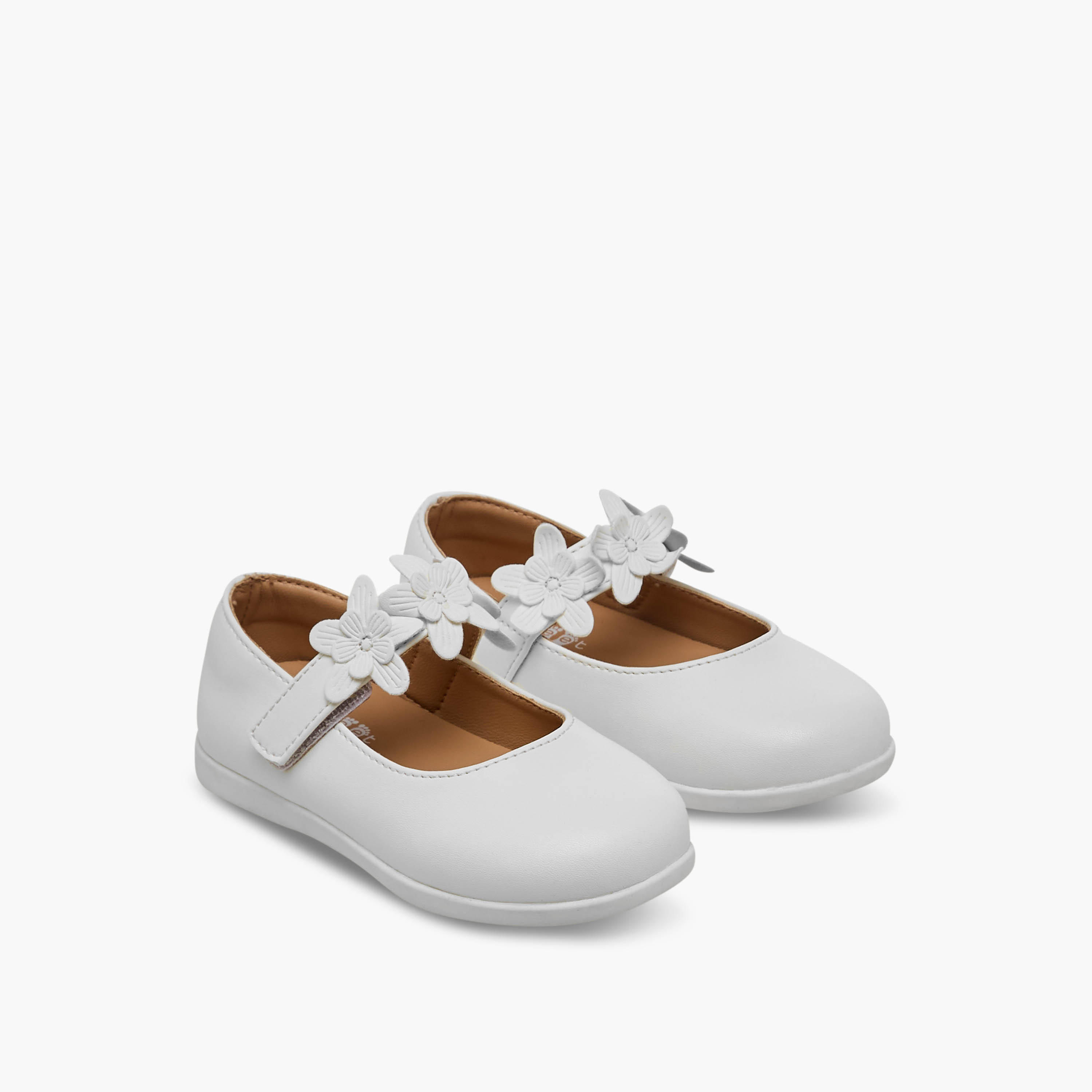 Barefeet Girls Floral Accent Mary Jane Shoes-girls-shoes-maryjanes-image-1