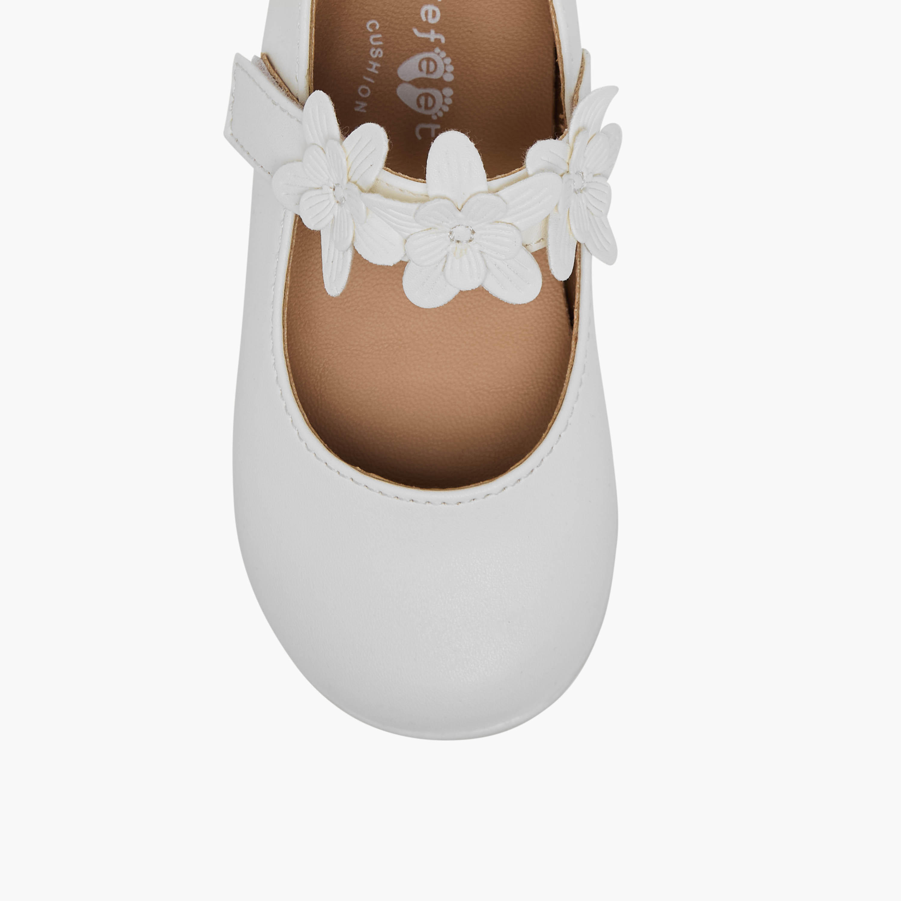 Barefeet Girls Floral Accent Mary Jane Shoes-girls-shoes-maryjanes-image-4