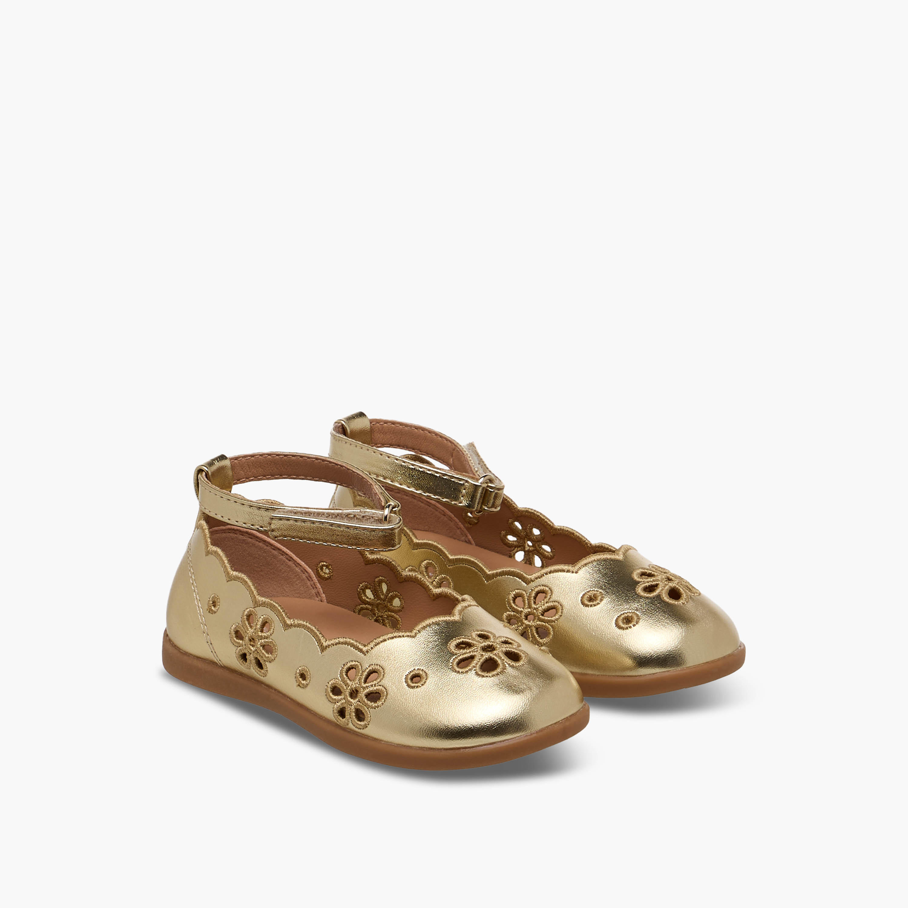 Barefeet Girls Floral Cutout Mary Jane Shoes-girls-shoes-maryjanes-image-1