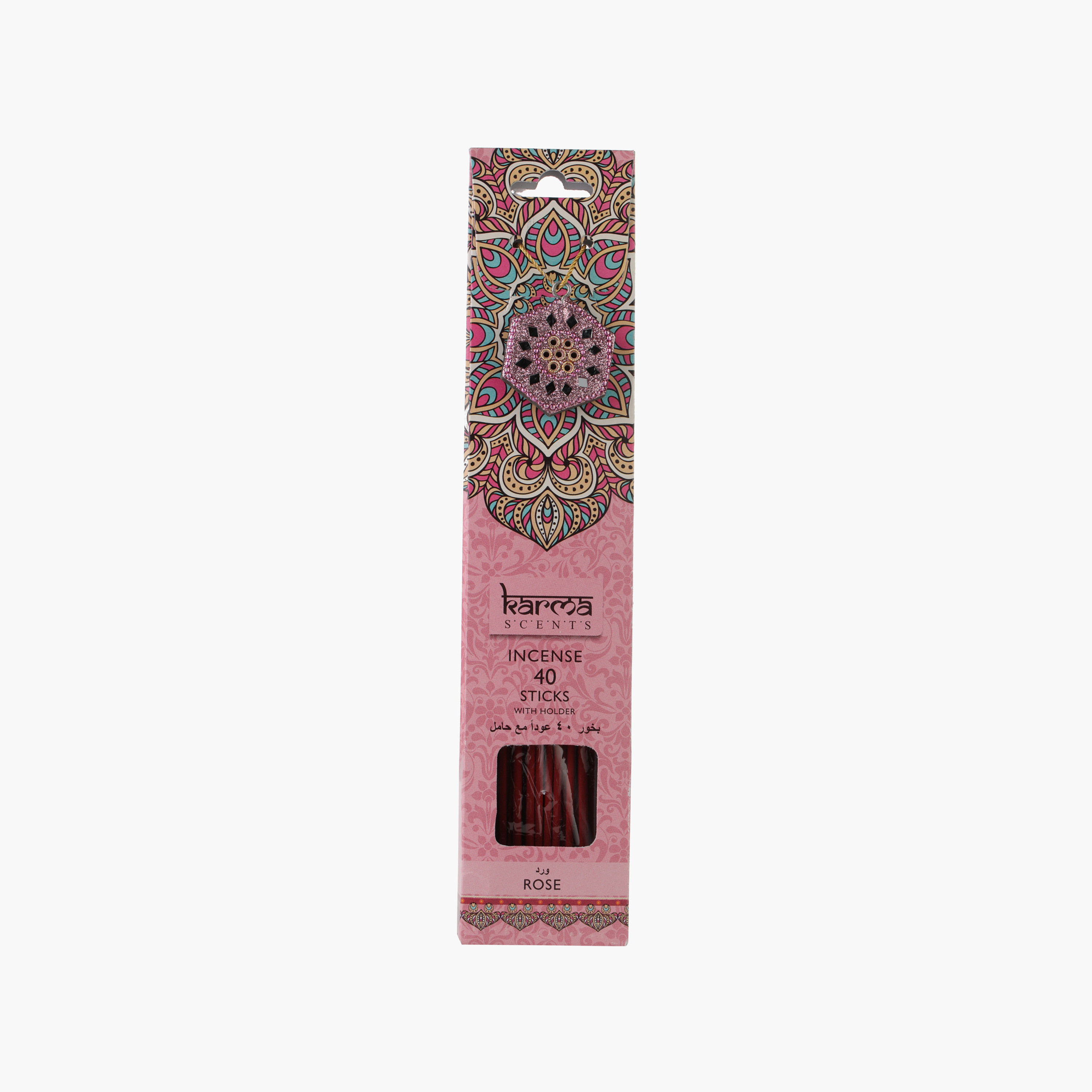 Karma Scents Rose Incense Sticks - Set of 40-household-homefragrance-fragranceoilsandessence-image-1