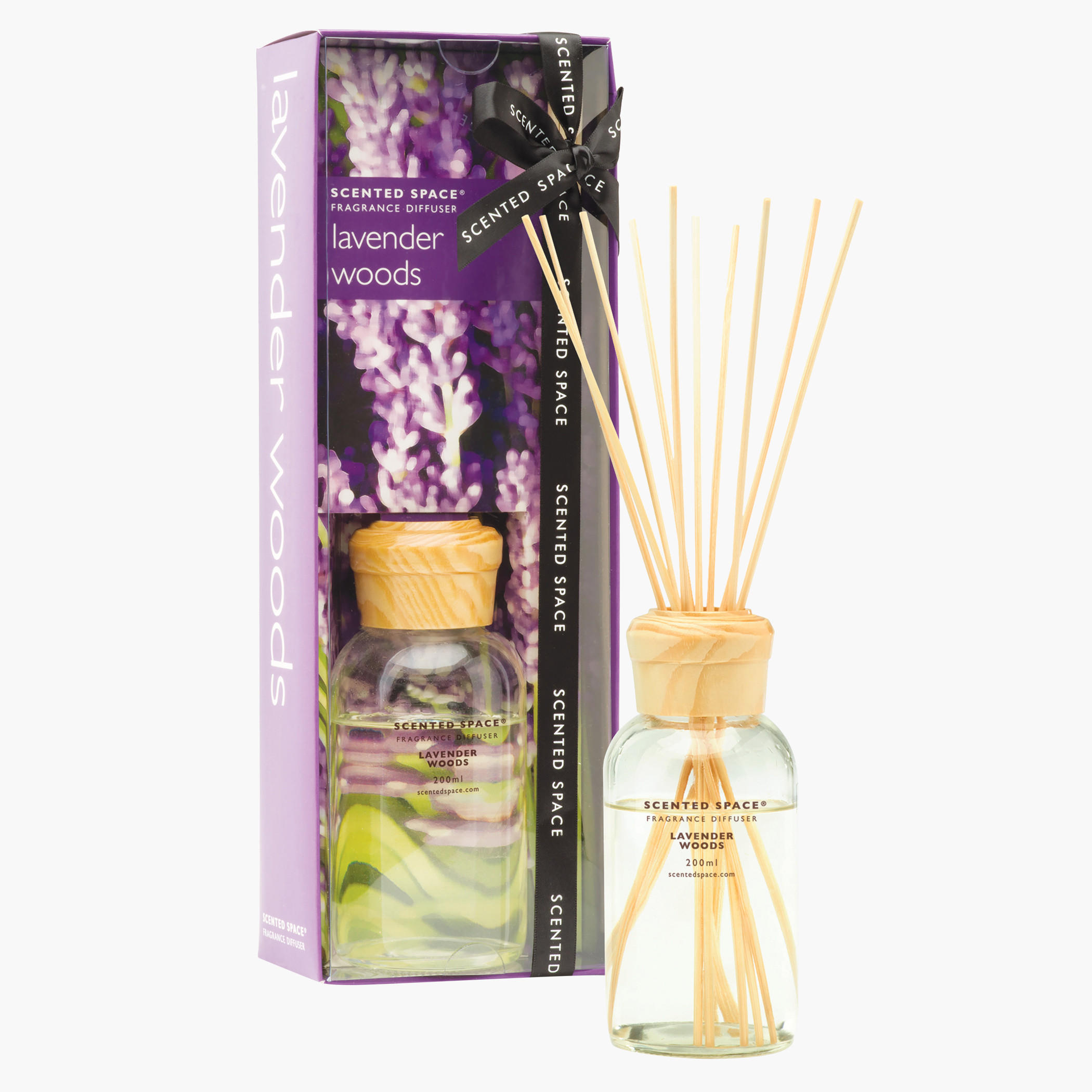 Scented Space Lavender Woods Fragrance Reed Diffuser - 200 ml-household-homefragrance-reeddiffusers-image-1