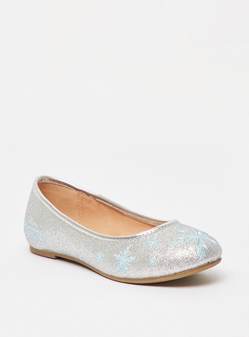 حذاء باليرينا سهل الارتداء بتصميم فروزن وتفاصيل جليتر من ديزني-girls-shoes-ballerinas-image-2