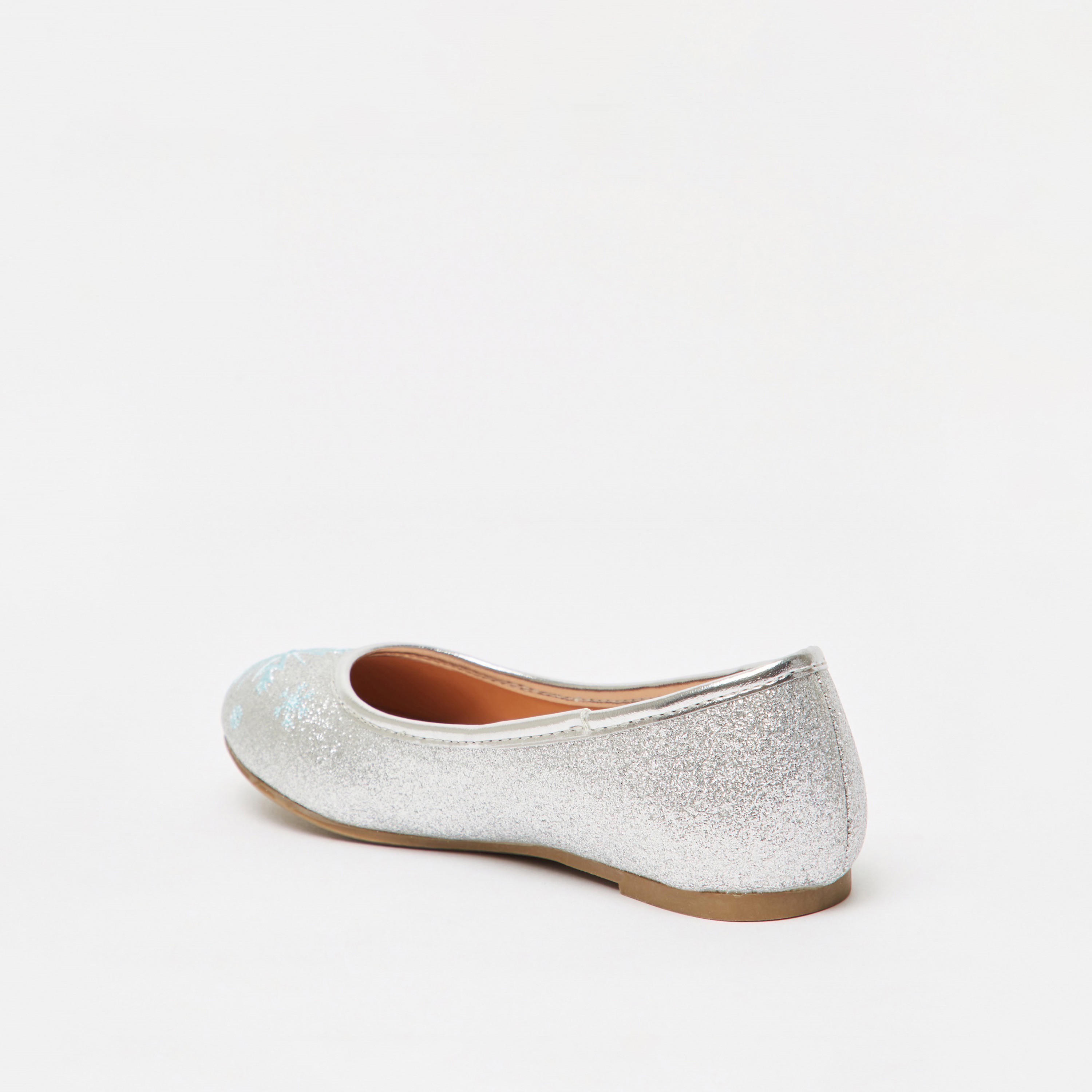 حذاء باليرينا سهل الارتداء بتصميم فروزن وتفاصيل جليتر من ديزني-girls-shoes-ballerinas-image-3