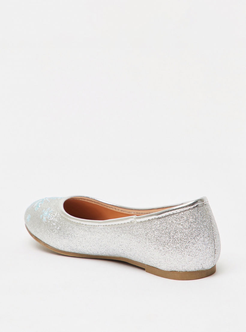 حذاء باليرينا سهل الارتداء بتصميم فروزن وتفاصيل جليتر من ديزني-girls-shoes-ballerinas-image-3