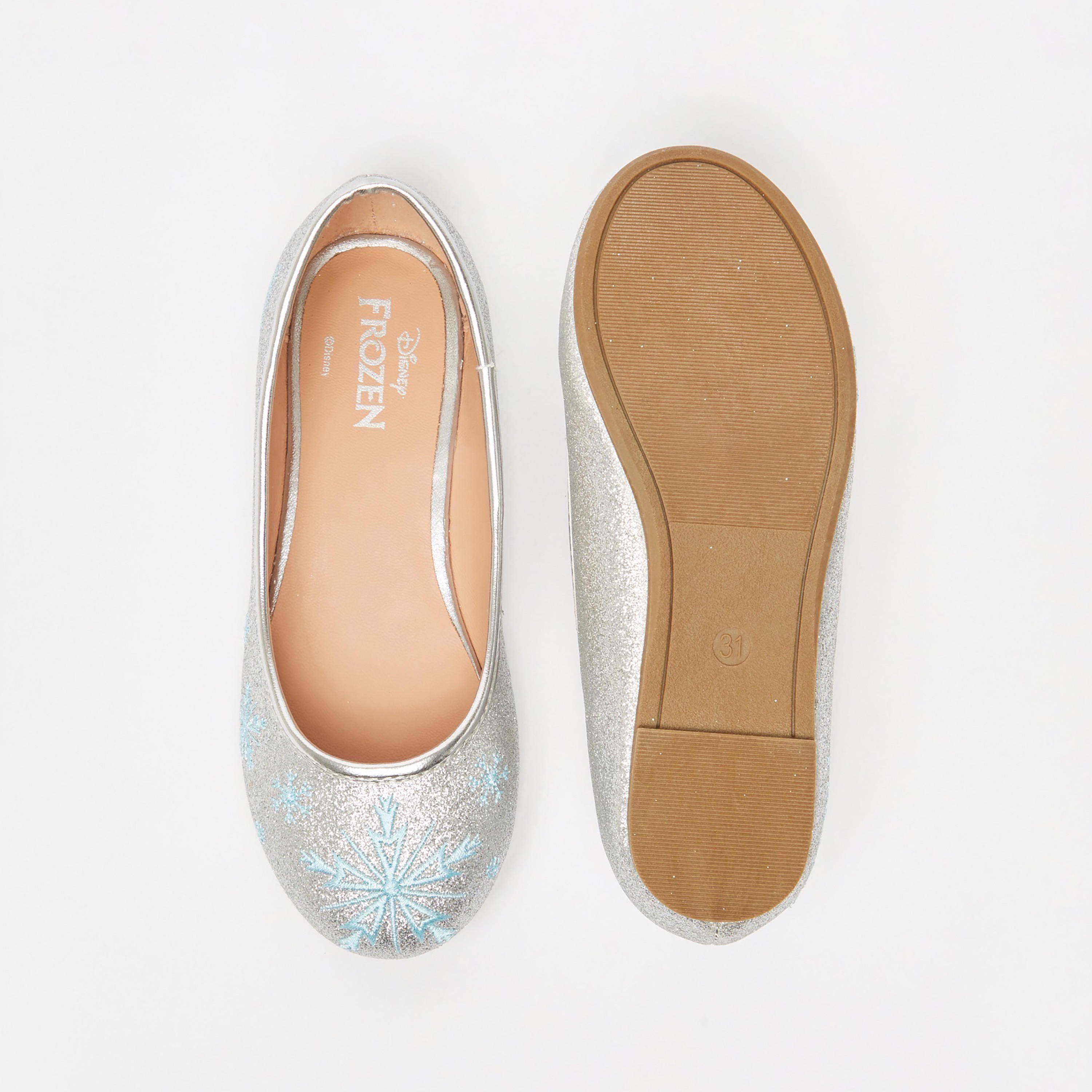 حذاء باليرينا سهل الارتداء بتصميم فروزن وتفاصيل جليتر من ديزني-girls-shoes-ballerinas-image-6