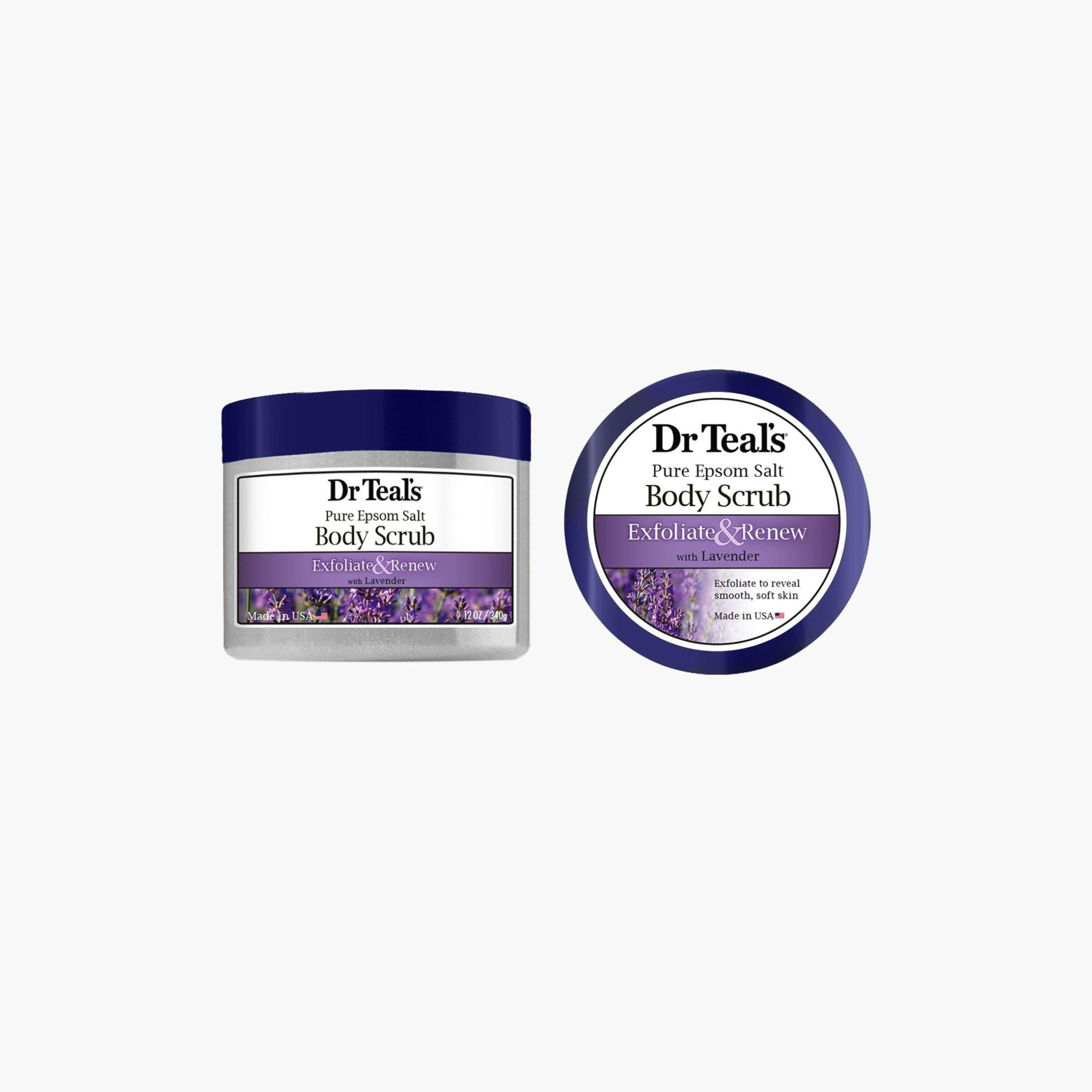 Dr Teal's Lavender Epsom Salt Body Scrub - 340 g-beautyandpersonalcare-bathandbody-bathandshower-scrubs-image-1