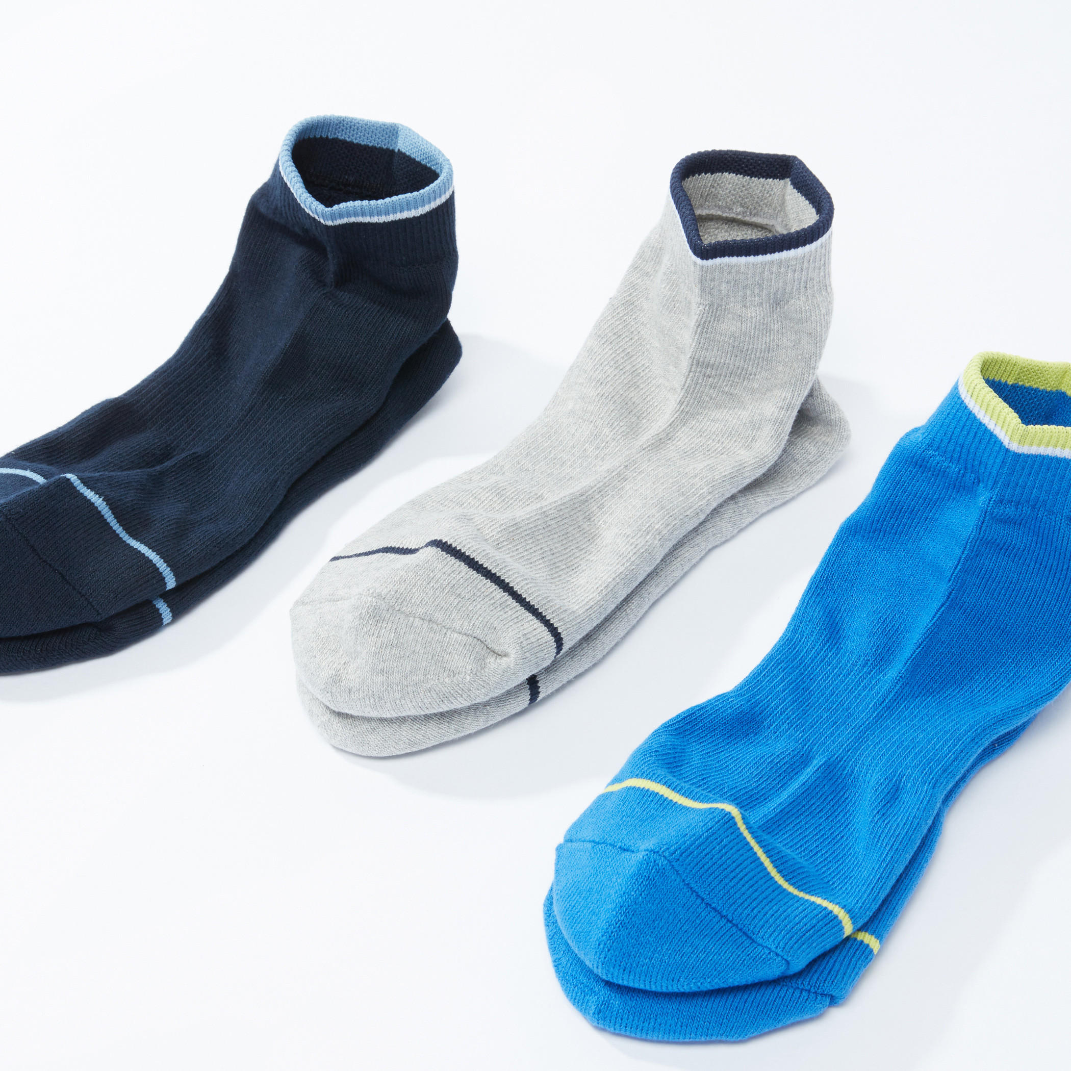 جوارب مضلعة بطول الكاحل - طقم 3 أزواج-men-socks-image-1