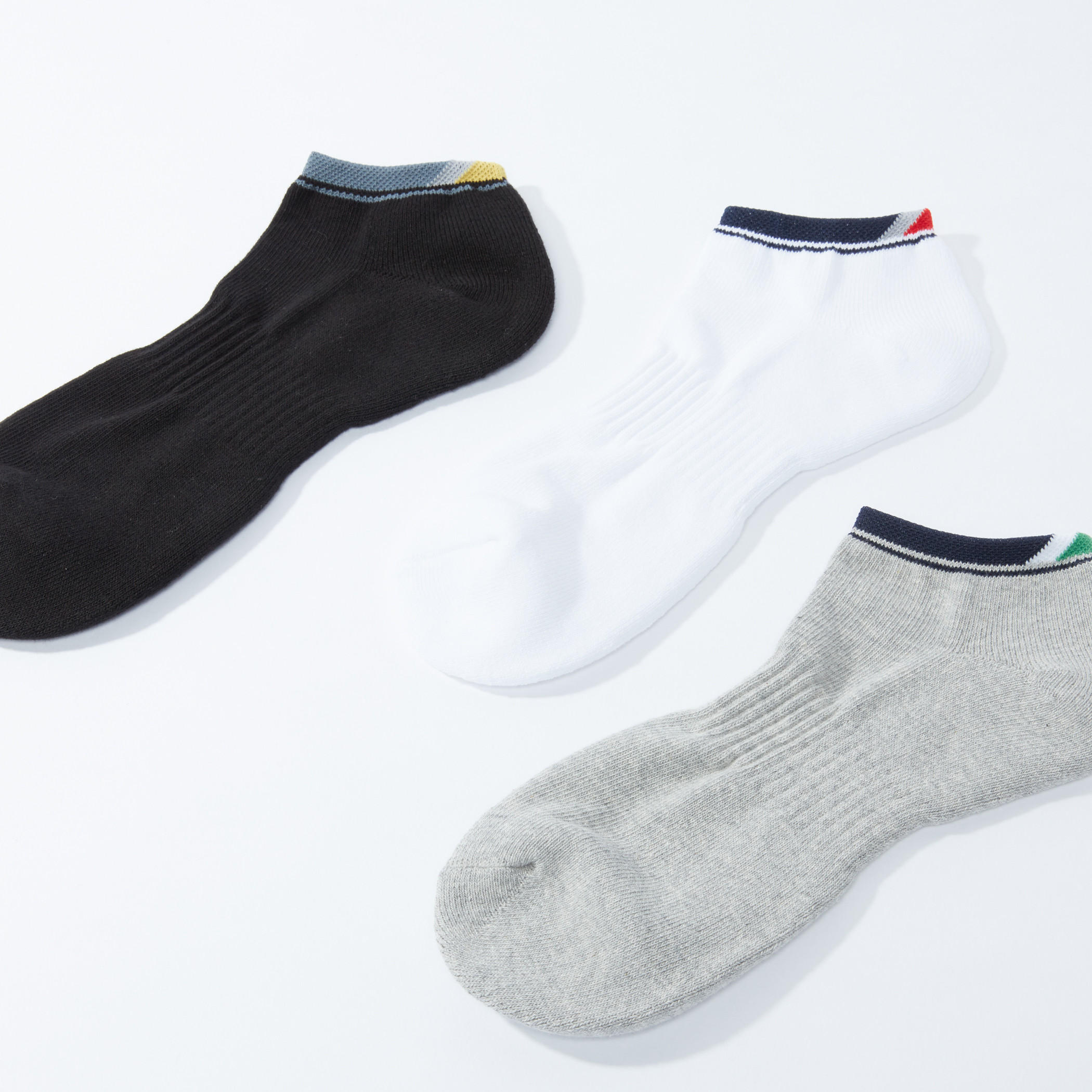 جوارب مضلعة بطول الكاحل - طقم 3 أزواج-men-socks-image-3
