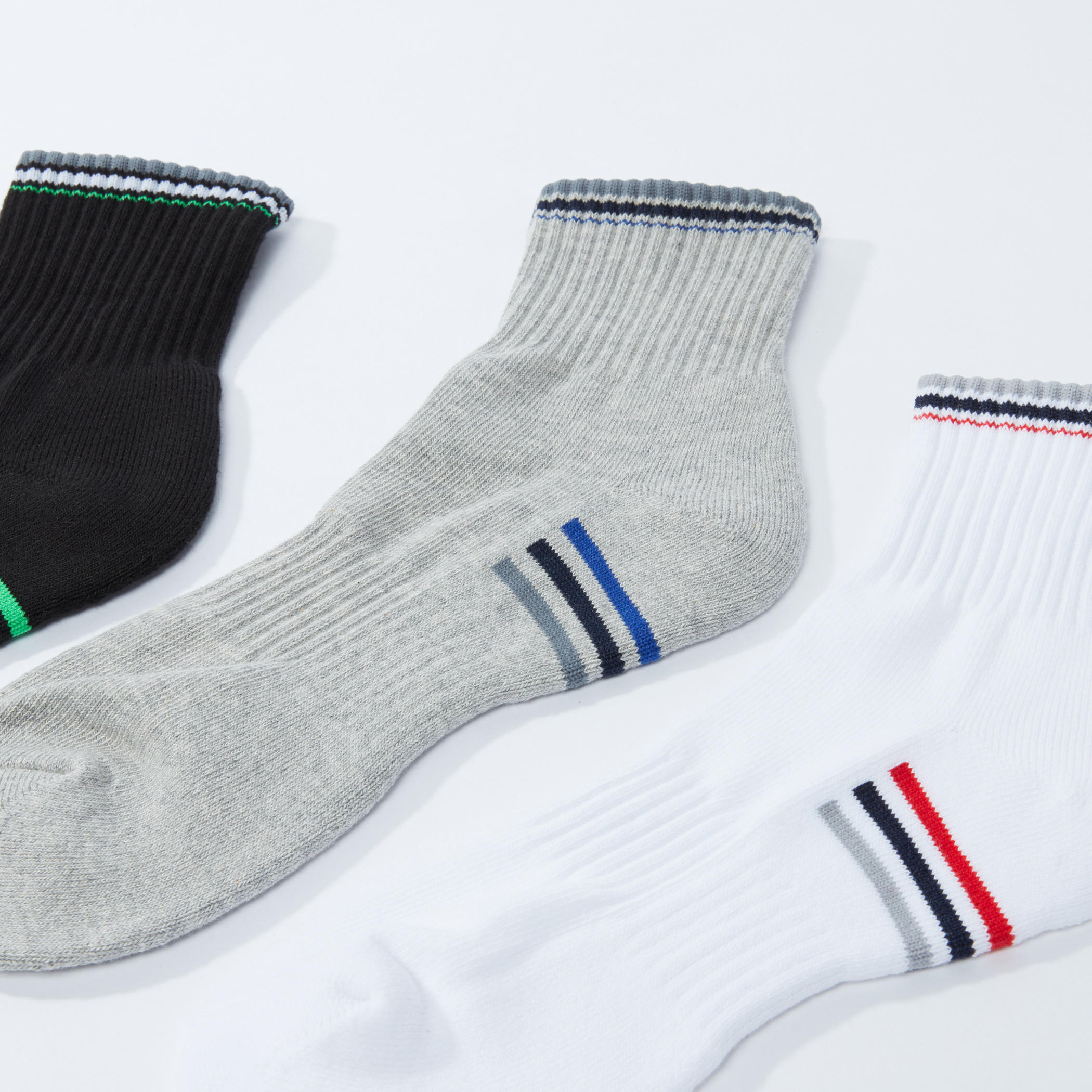 جوارب مضلعة بطول الكاحل - طقم 3 أزواج-men-socks-image-3