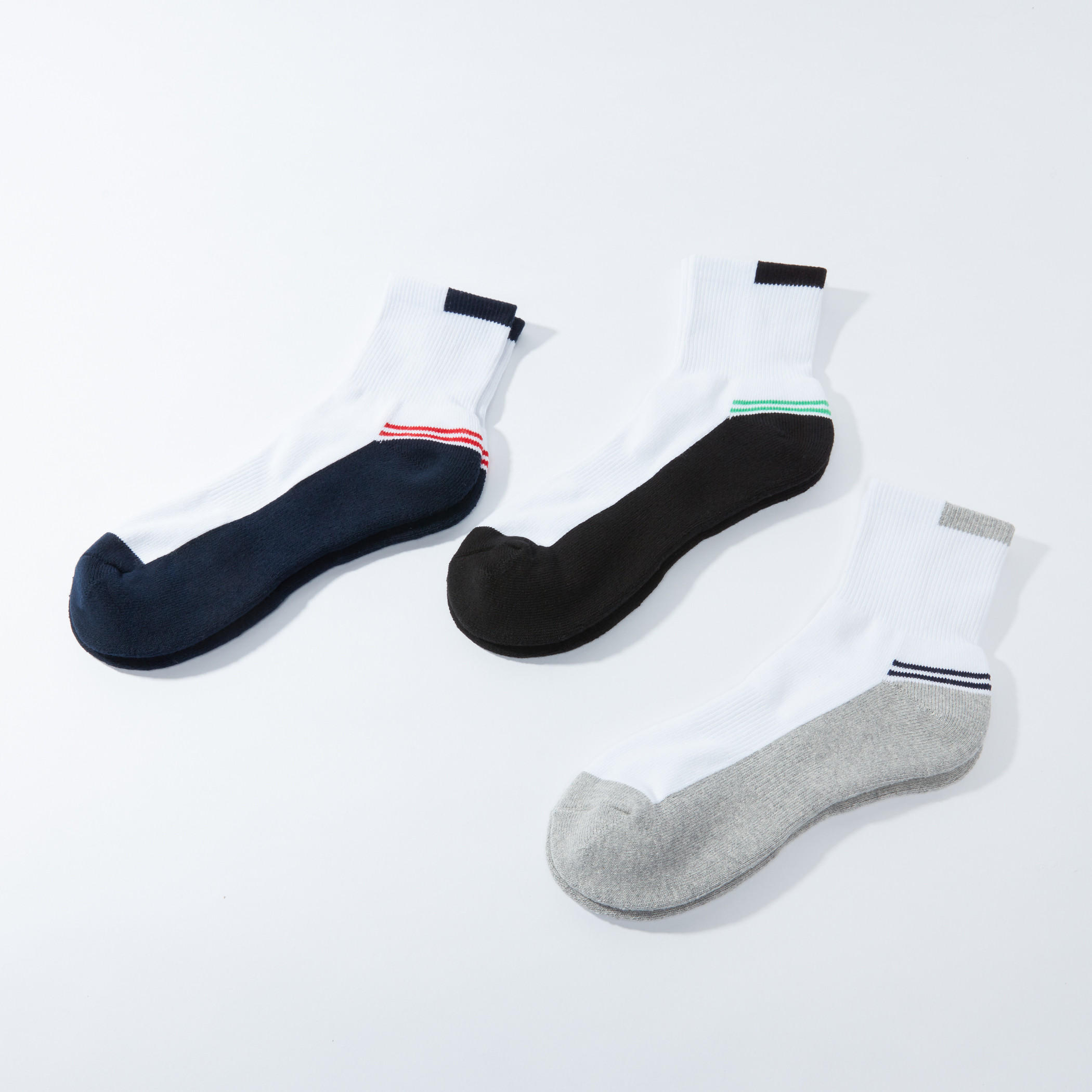 جوارب بارزة الملمس بطول الكاحل - طقم من 3 أزواج-men-socks-image-1
