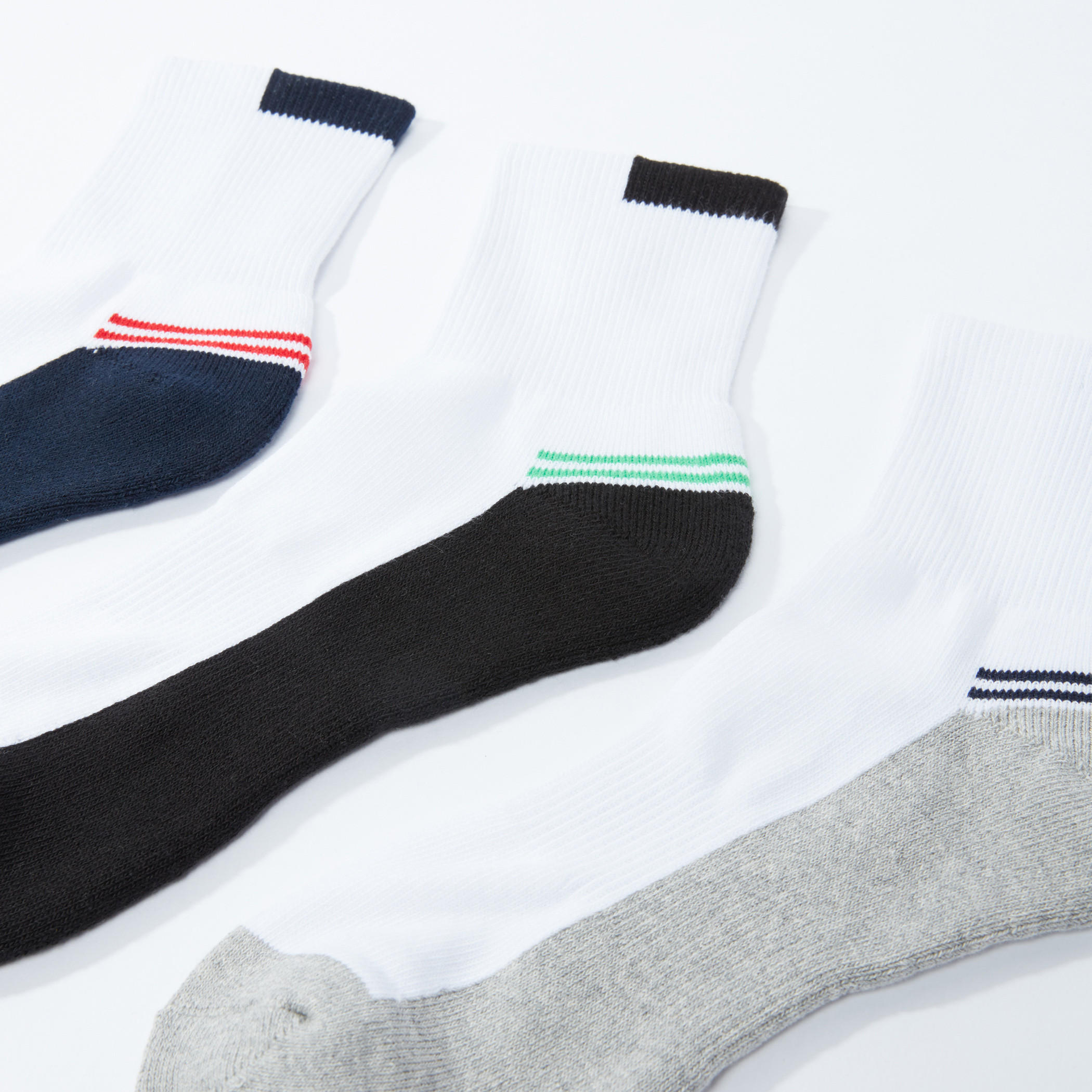 جوارب بارزة الملمس بطول الكاحل - طقم من 3 أزواج-men-socks-image-2