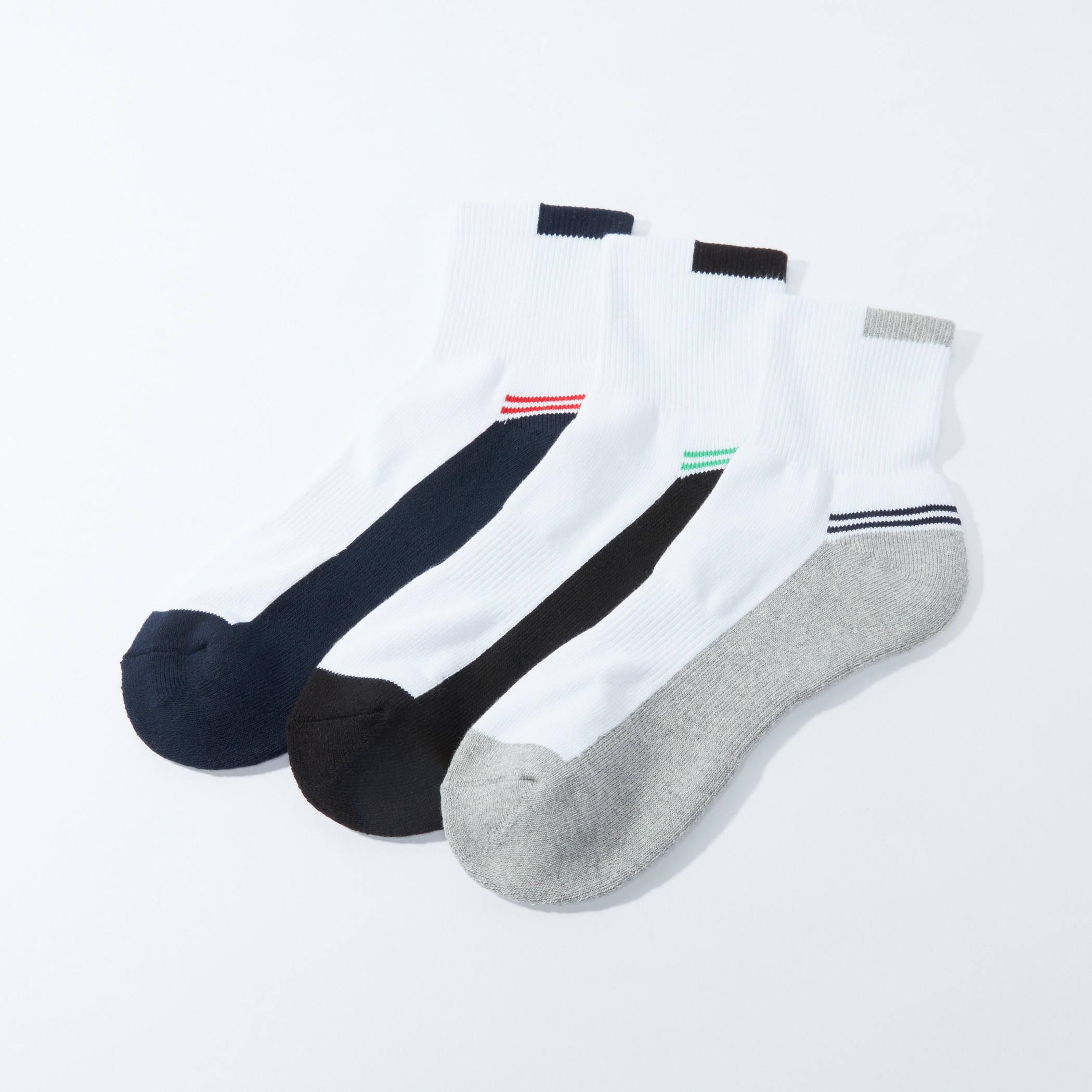 جوارب بارزة الملمس بطول الكاحل - طقم من 3 أزواج-men-socks-image-3