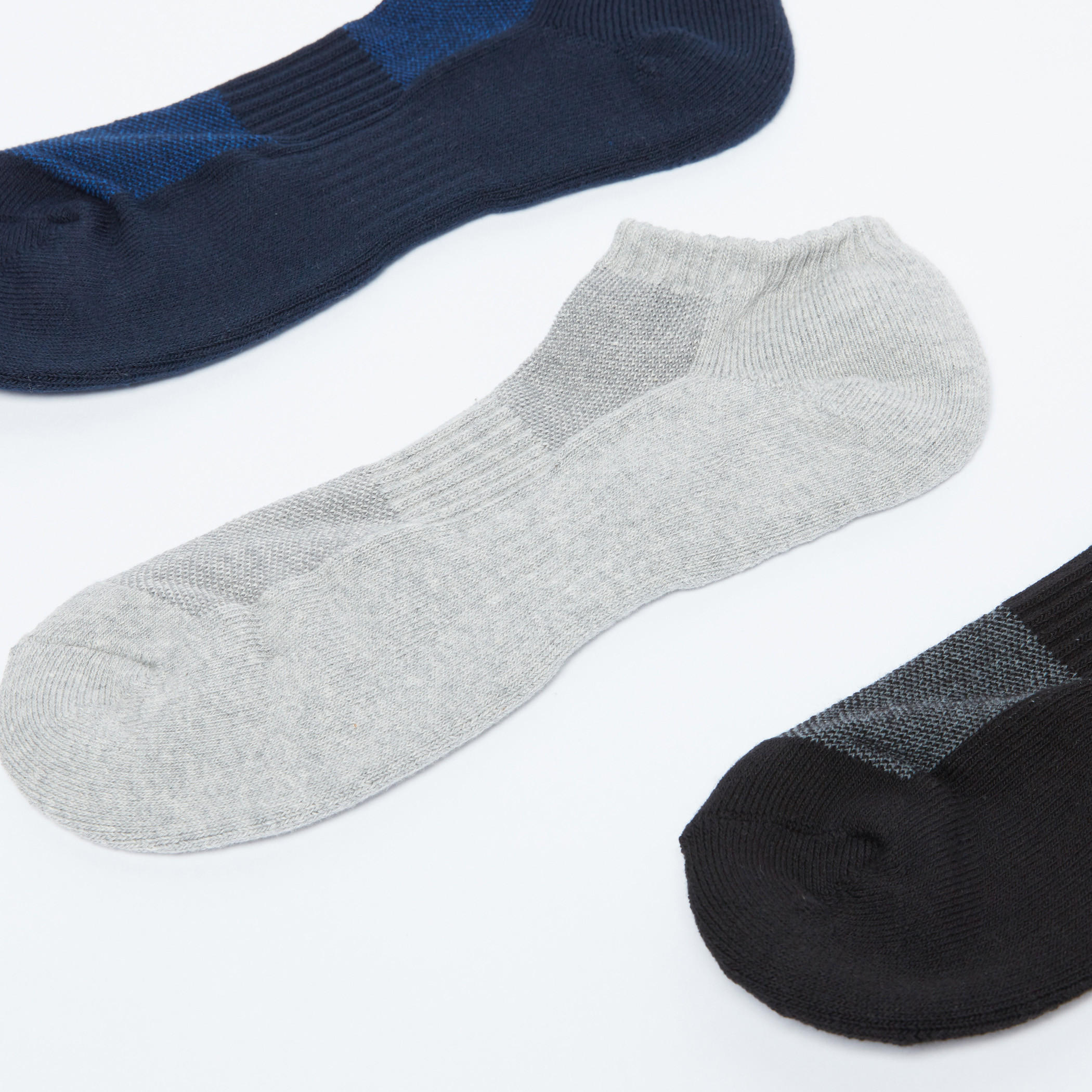 Textured Ankle Length Socks - Set of 3-men-socks-image-3