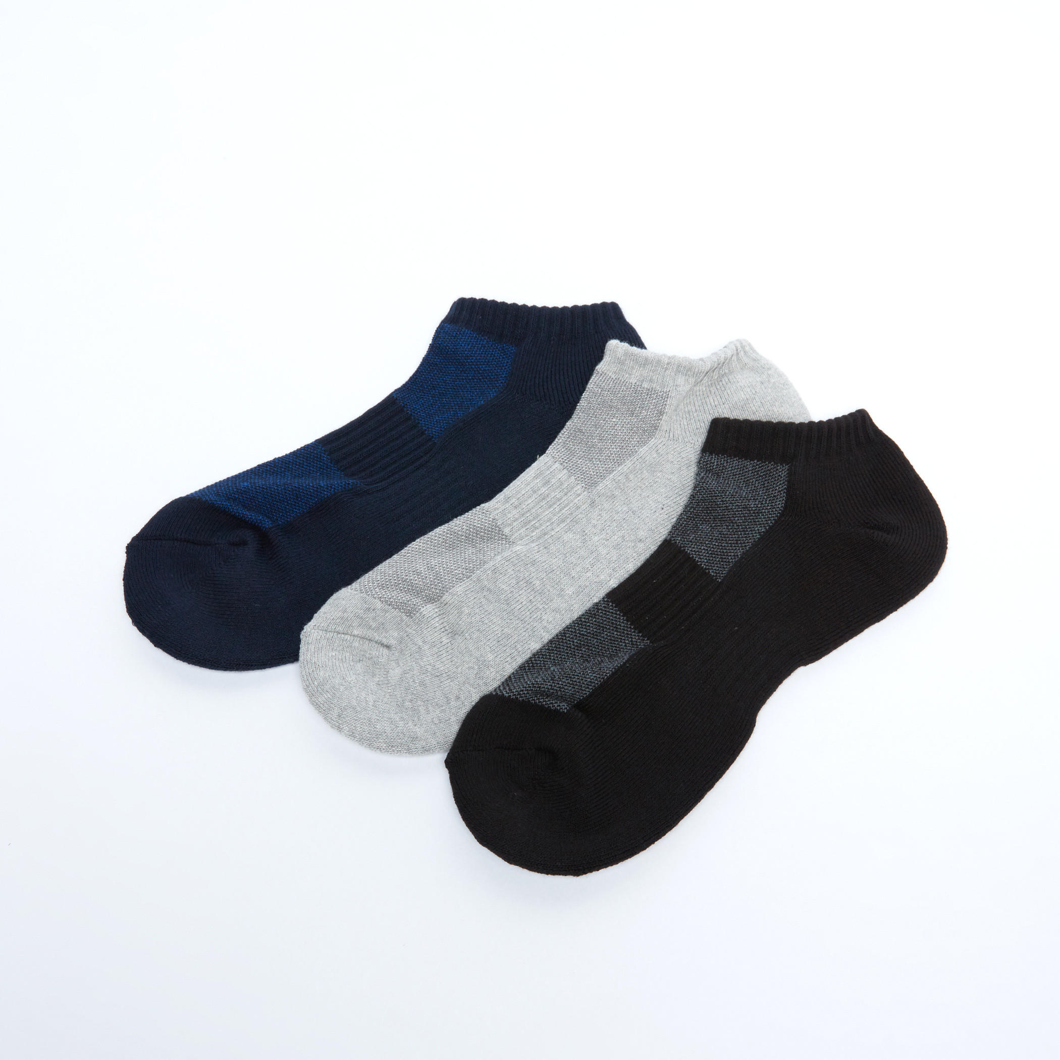 Textured Ankle Length Socks - Set of 3-men-socks-image-2