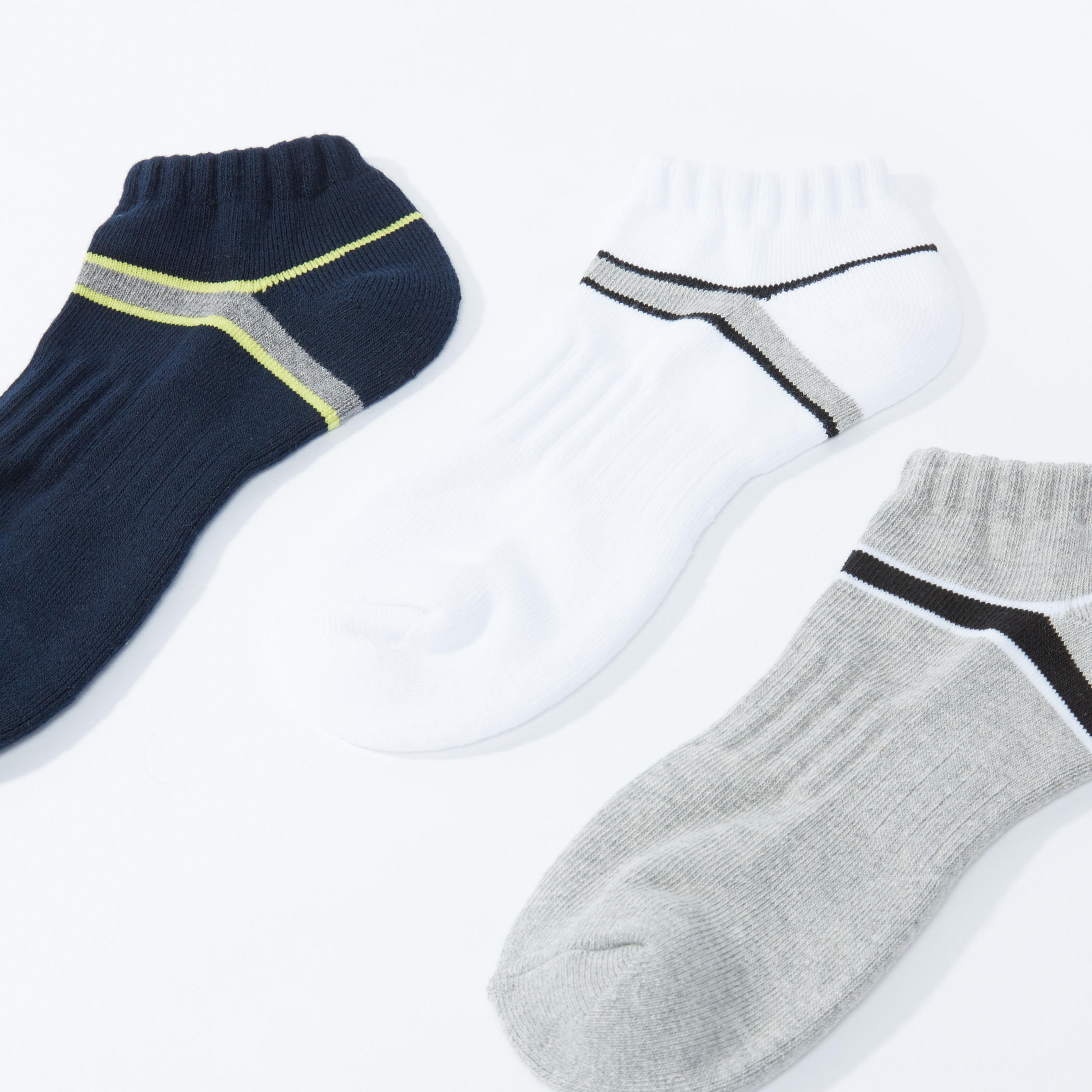 جوارب بارزة الملمس بطول الكاحل - طقم من 3 أزواج-men-socks-image-3