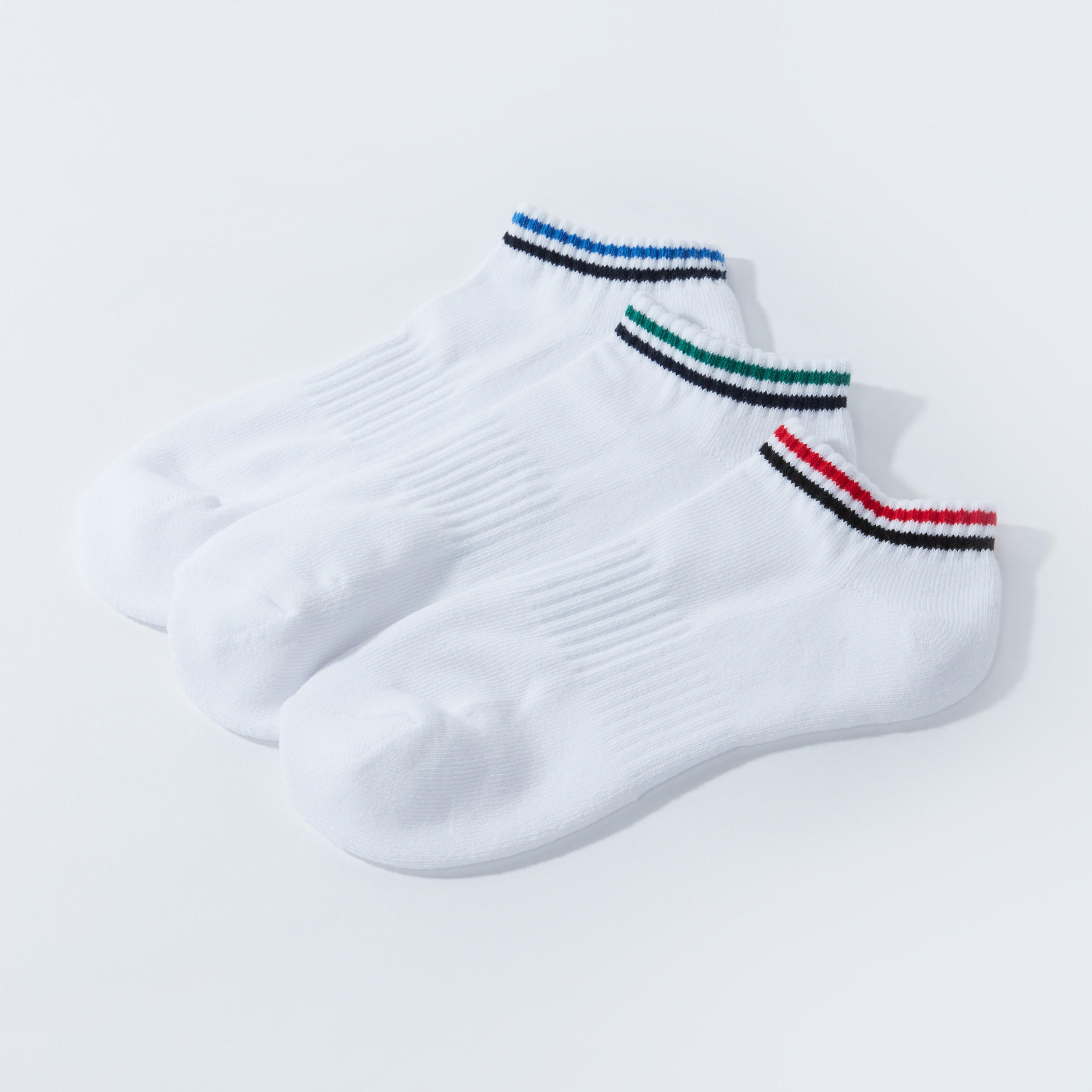 جوارب مضلعة بطول الكاحل - طقم 3 أزواج-men-socks-image-2