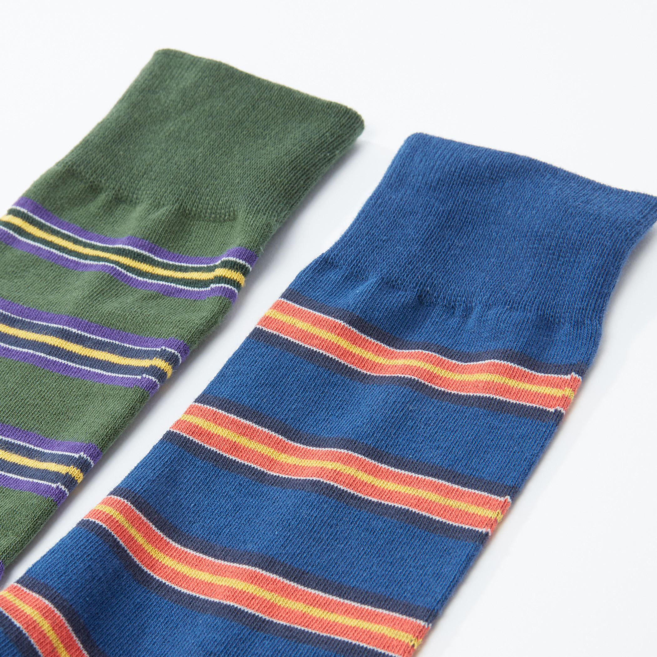 جوارب مقلمة بطول متوسط - طقم من 3 أزواج-men-socks-image-2