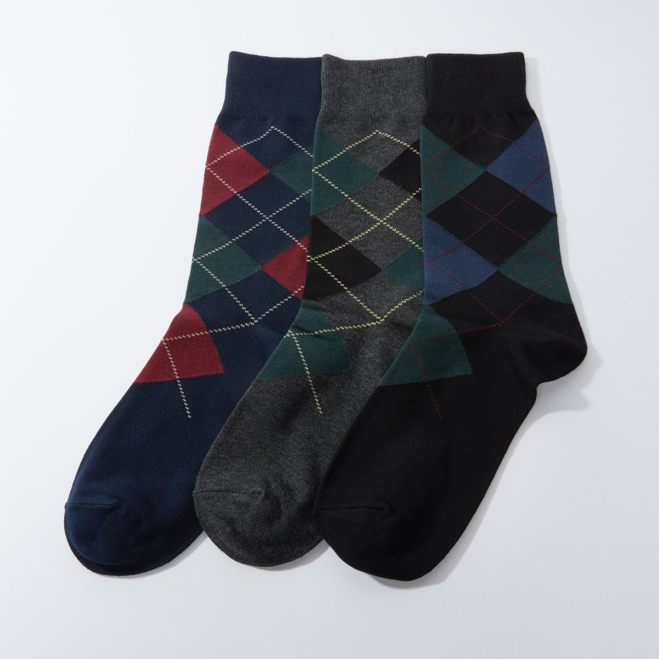 جوارب كاروهات قصيرة - طقم من 3 أزواج-men-socks-image-1