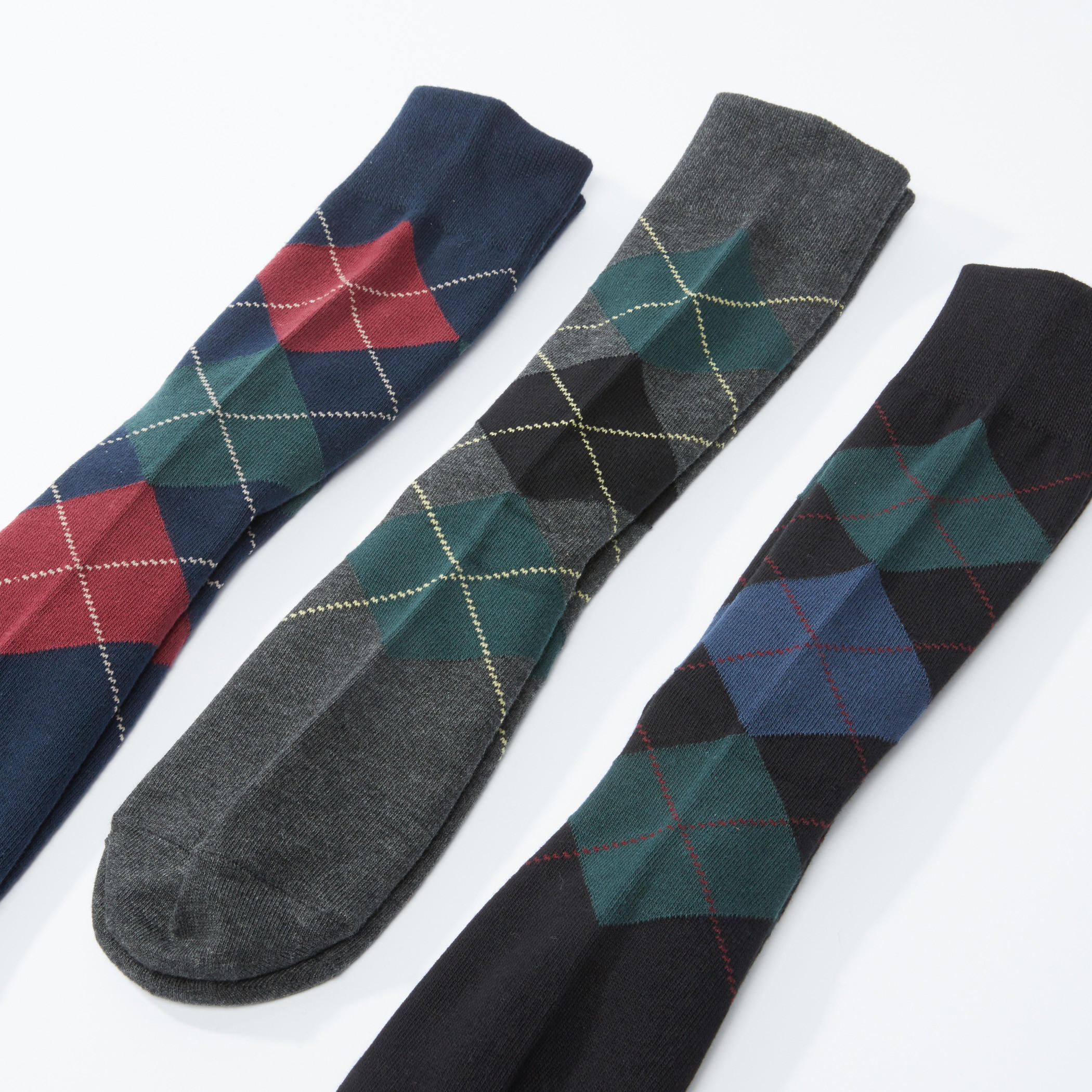 جوارب كاروهات قصيرة - طقم من 3 أزواج-men-socks-image-3