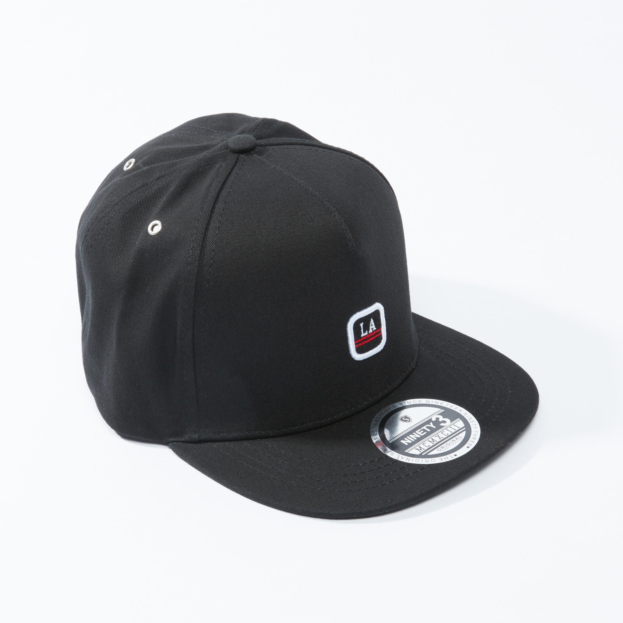 Eyelet Detail Cap with Snap Closure-men-caps-image-1