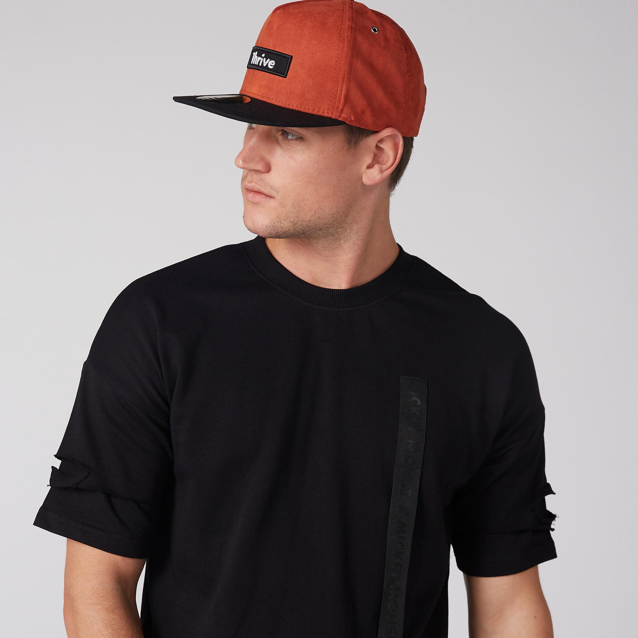 Embroidered Applique Detail Cap with Snap Closure-men-caps-image-2