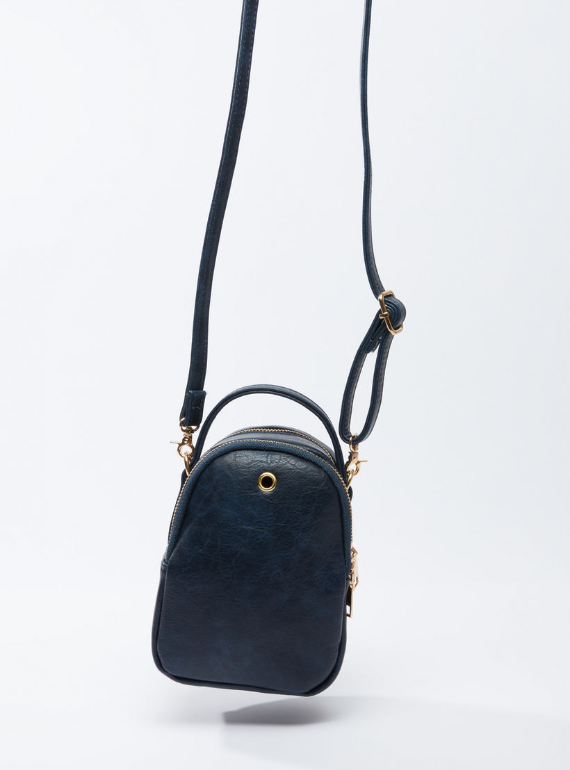Textured Crossbody Bag with Zip Closure and Adjustable Strap-women-bagsandwallets-handbags-image-2