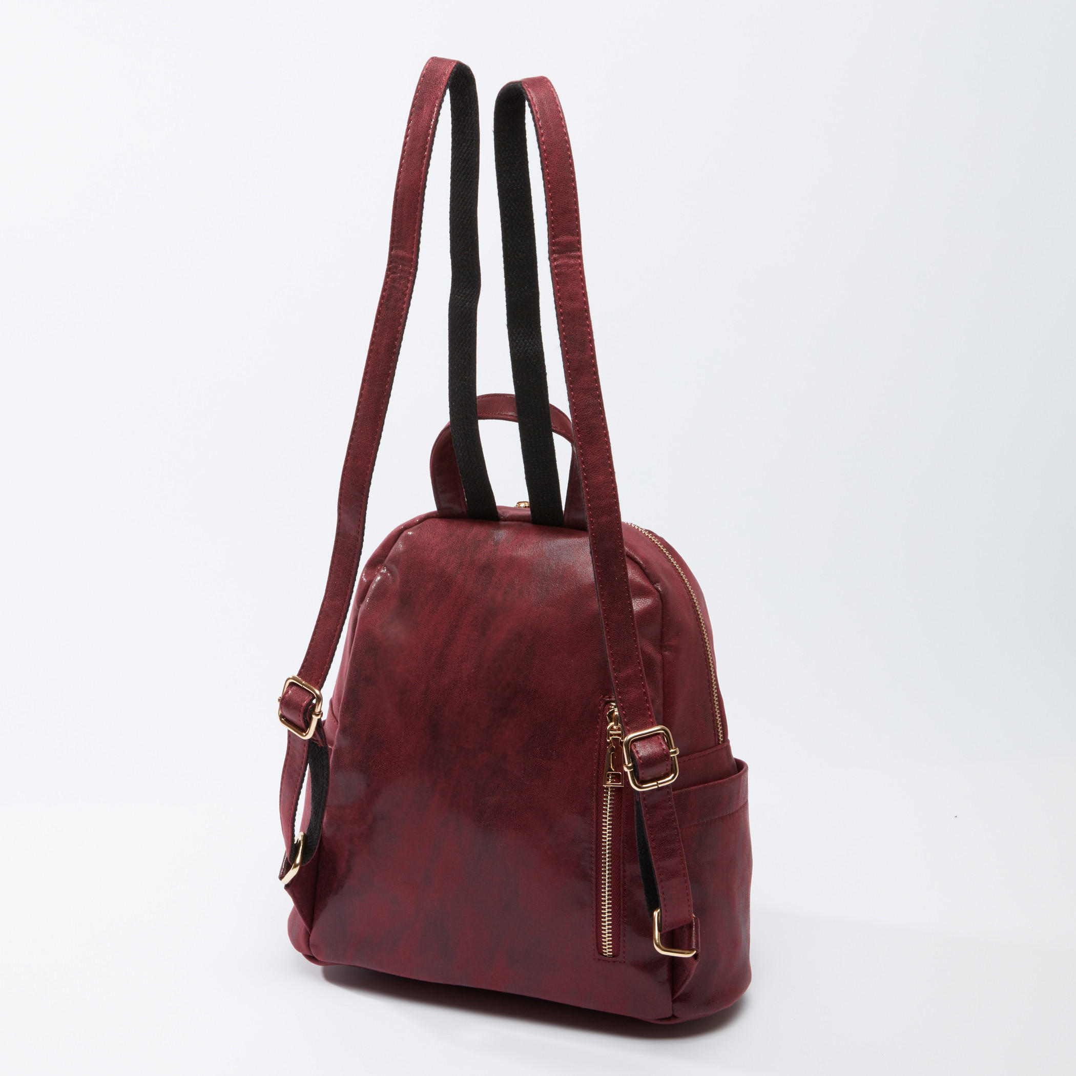 Textured Backpack with Zip Closure and Adjustable Straps-women-bagsandwallets-handbags-image-3
