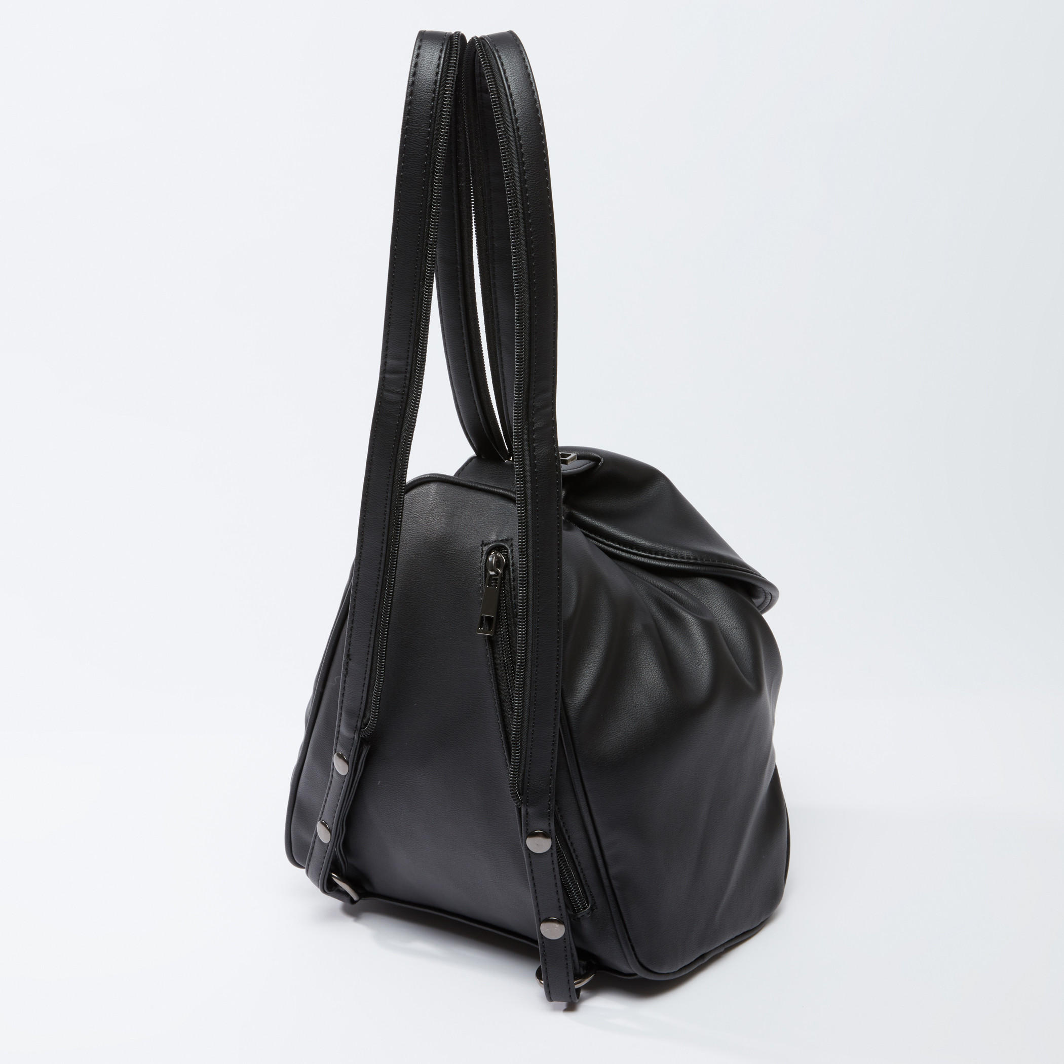 Textured 2-in-1 Handbag with Flap and Shoulder Straps-women-bagsandwallets-handbags-image-4