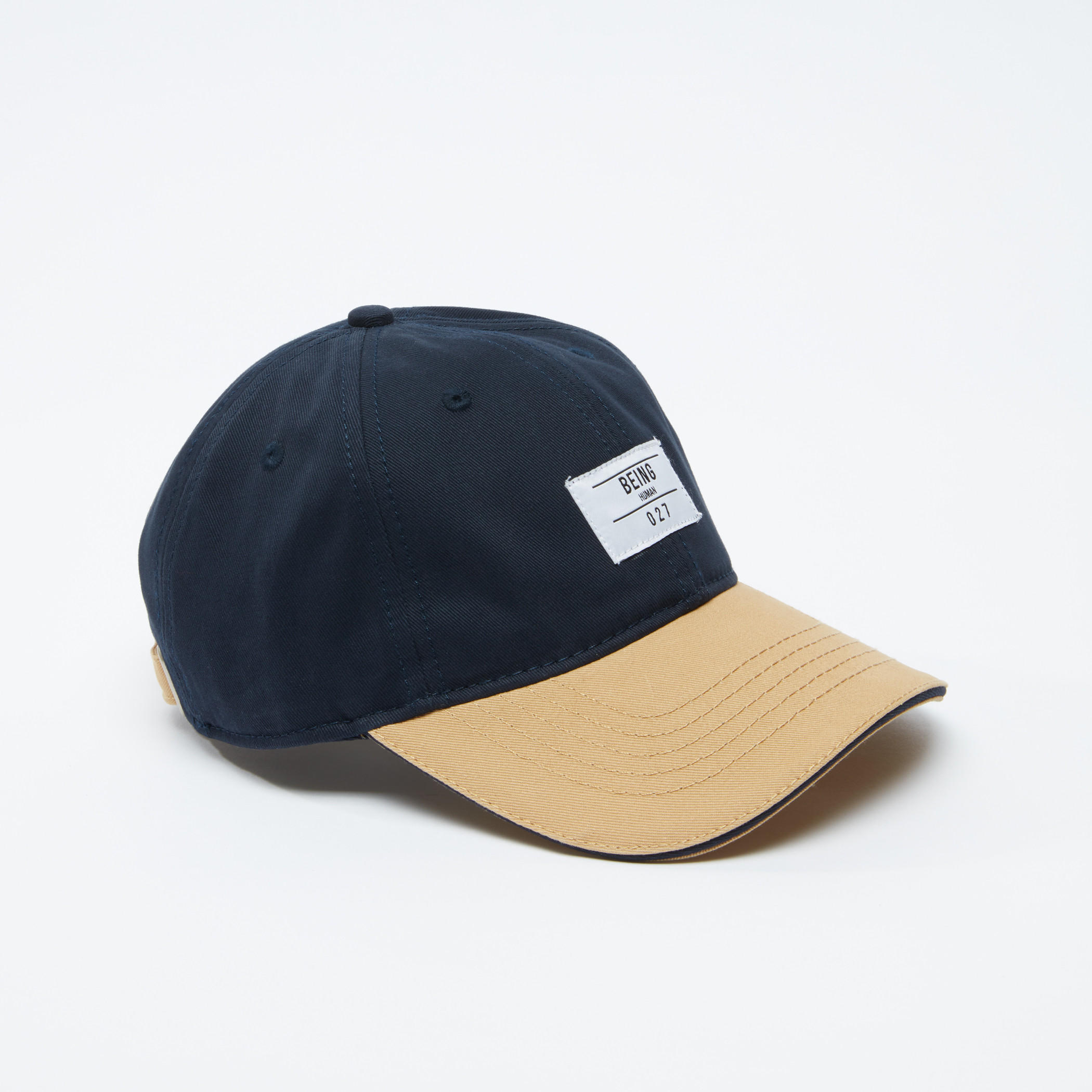 Being Human Stitch Detail Cap with Tuck-In Closure-men-caps-image-1