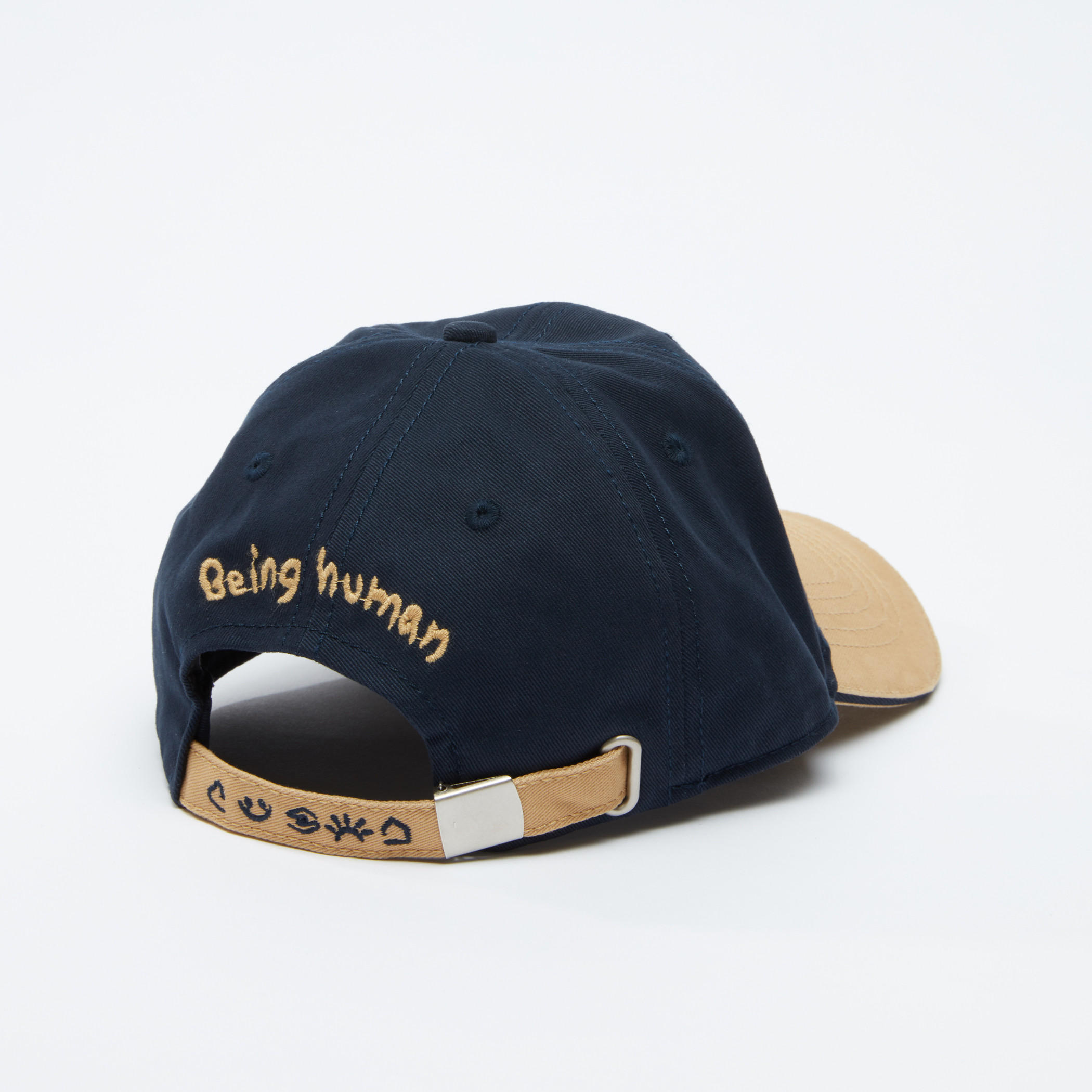 Being Human Stitch Detail Cap with Tuck-In Closure-men-caps-image-3