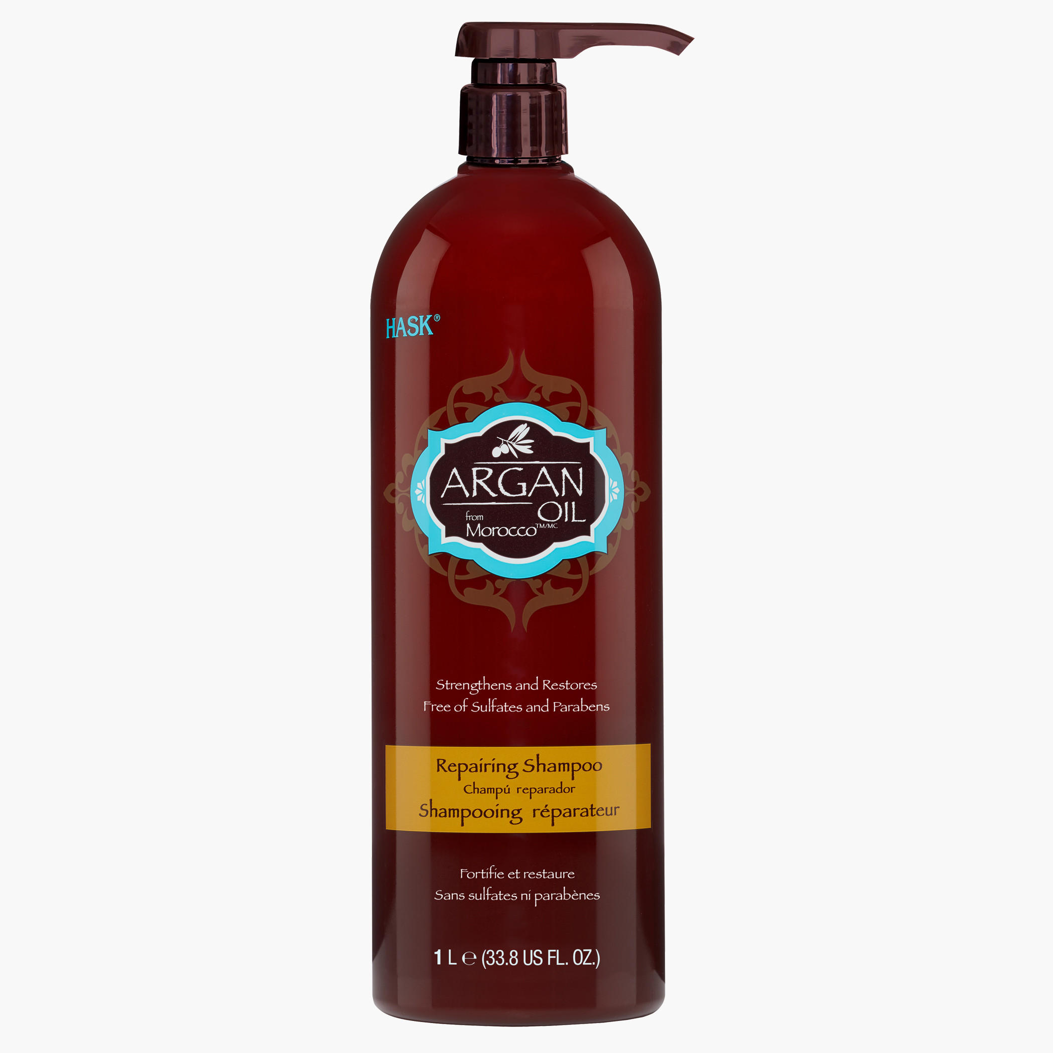 HASK Argan Oil Repairing Shampoo - 1 L-beautyandpersonalcare-hair-haircare-shampoos-image-1