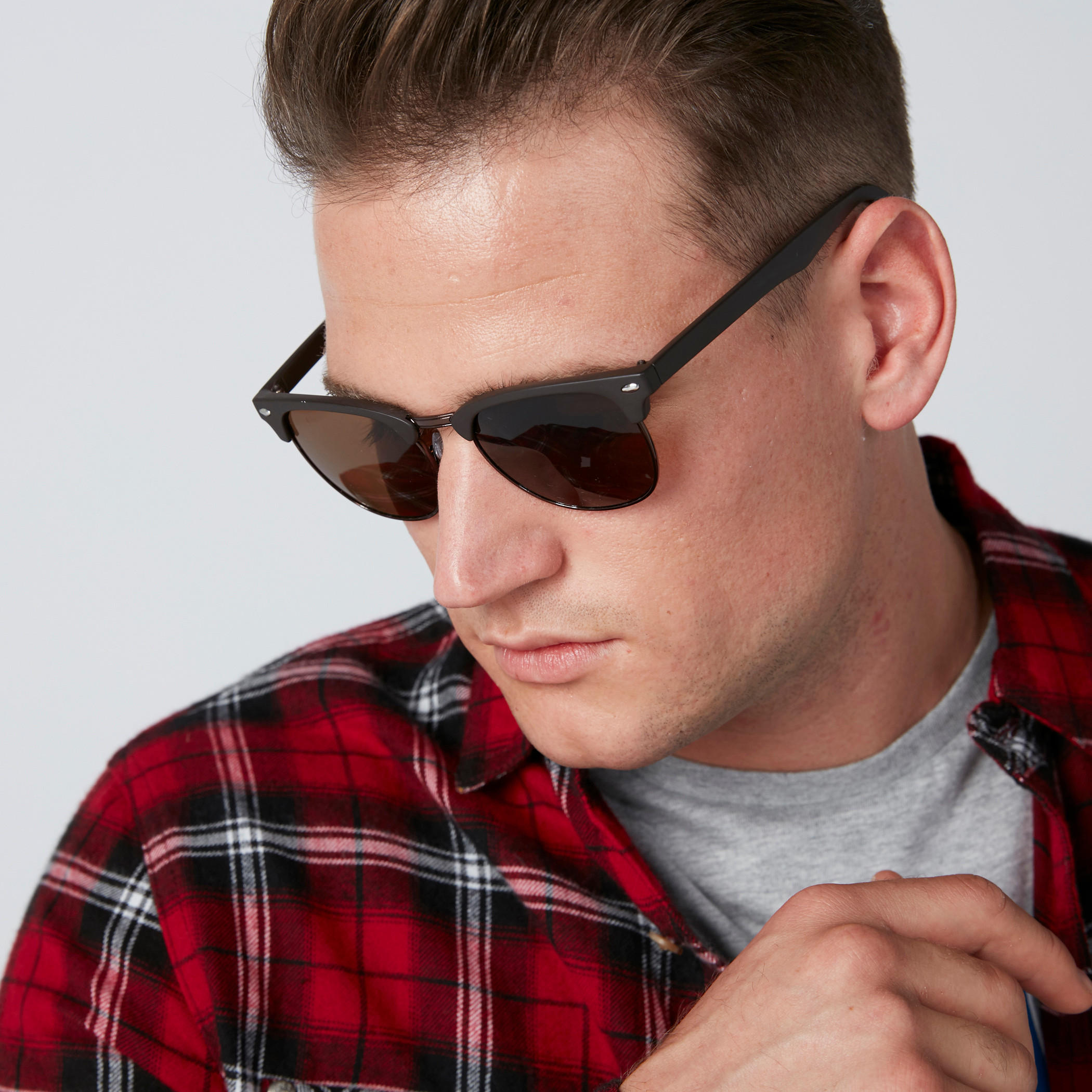 نظارة شمسية واي فيرار نصف إطار مع وسادات أنف-men-sunglasses-image-2