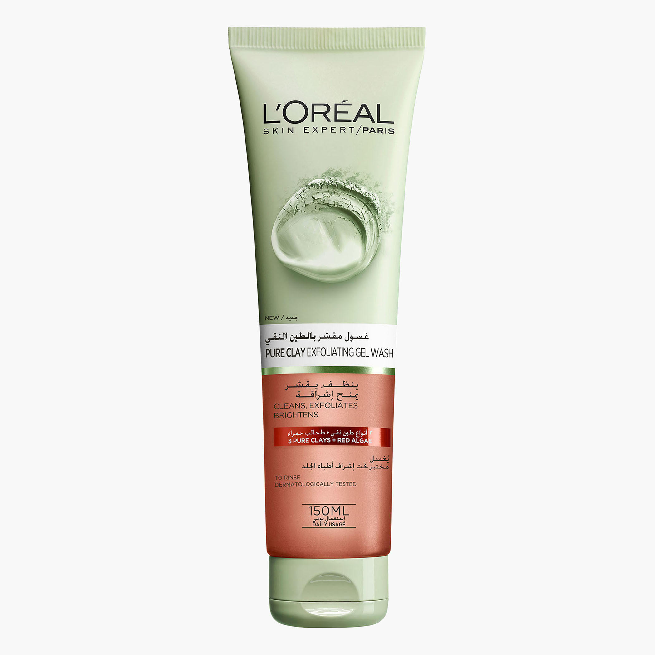 L’Oréal ParisPure Clay Exfoliating Red Algae Gel Wash-beautyandpersonalcare-skin-cleansers-facewashandcleansers-image-1