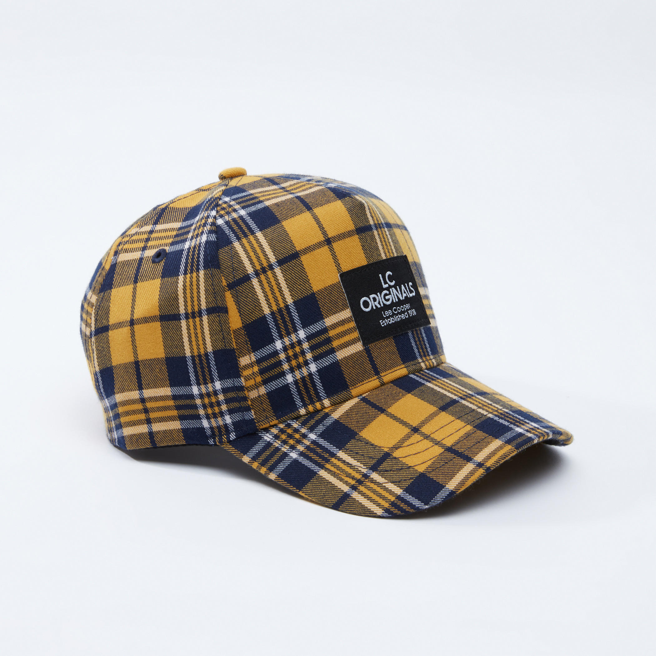 Lee Cooper Chequered Cap with Snap Closure-men-caps-image-1