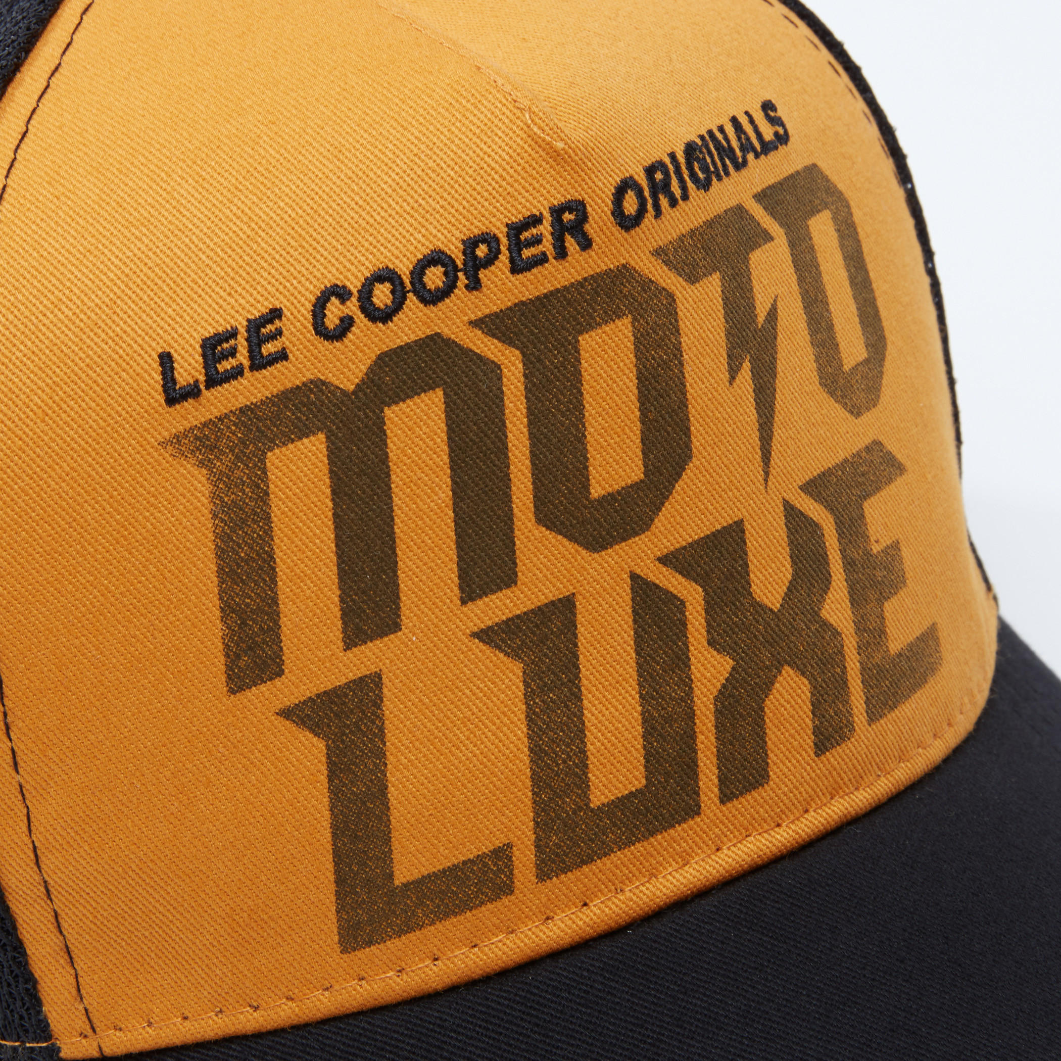 Lee Cooper Mesh Detail Cap with Snap Closure-men-caps-image-2